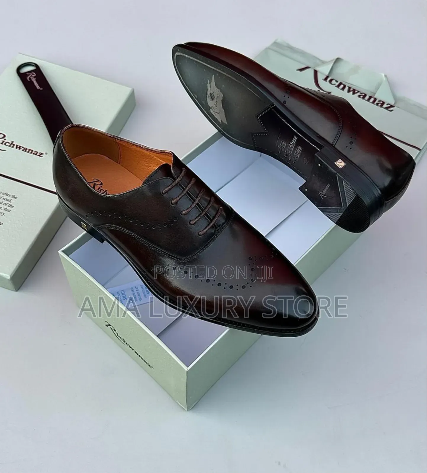 Richwanaz Genuine Leather Men's Oxford Corporate Shoes