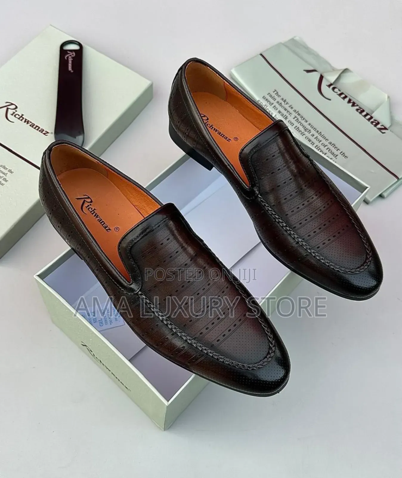 Richwanaz Genuine Leather Men's Oxford Corporate Shoes