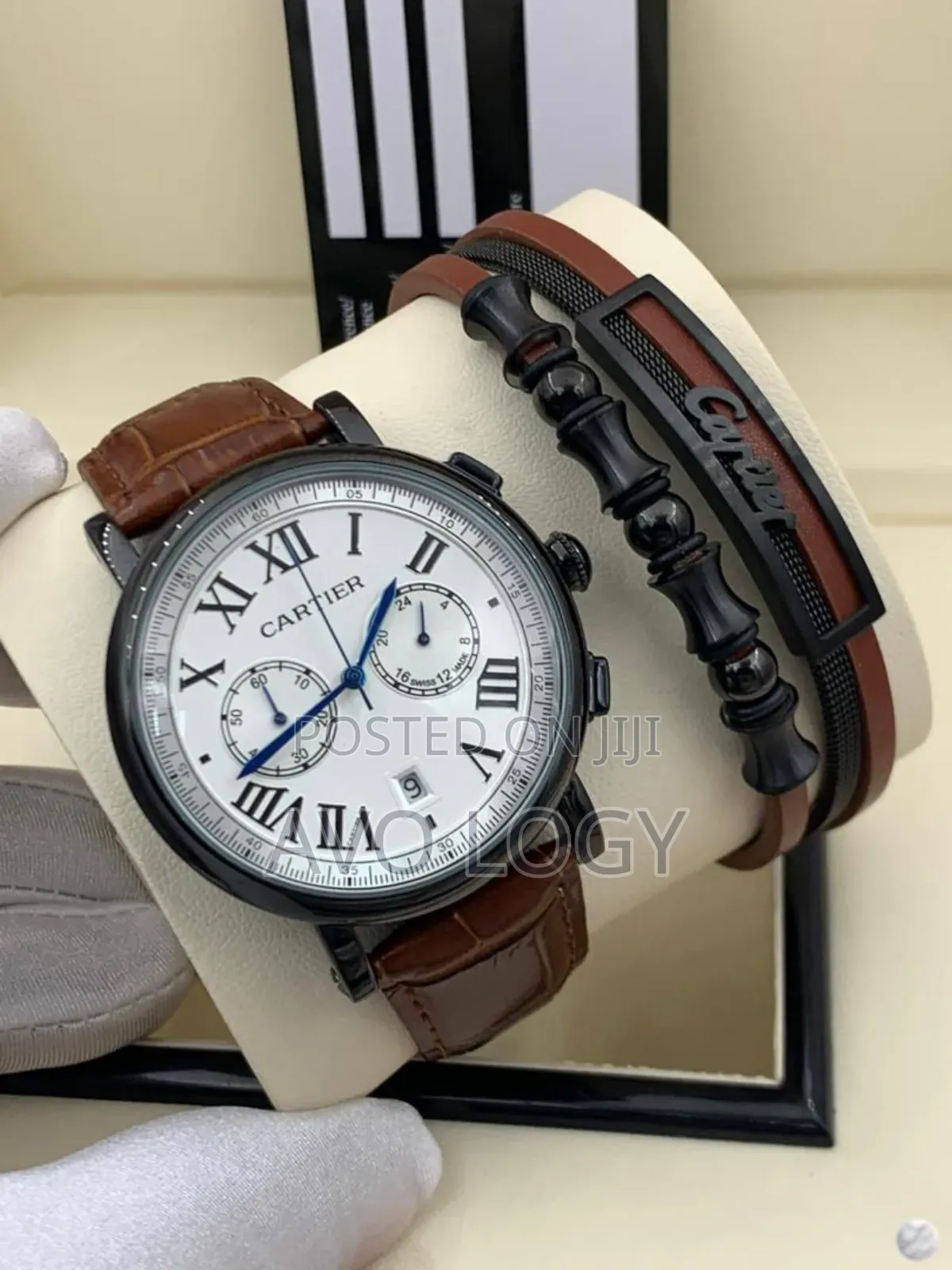 Cartier Leather Watch + a Bracelet