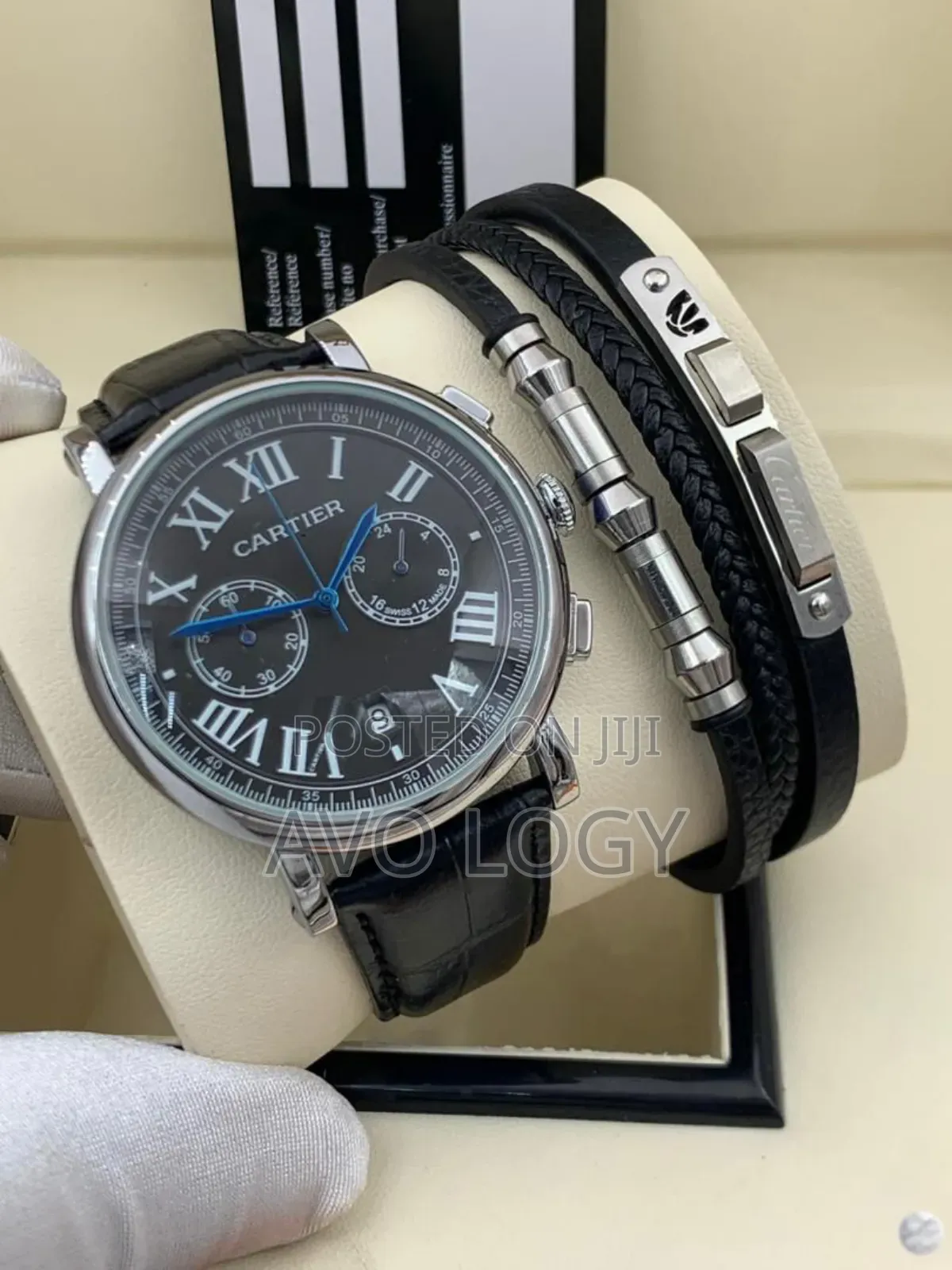 Cartier Leather Watch + a Bracelet