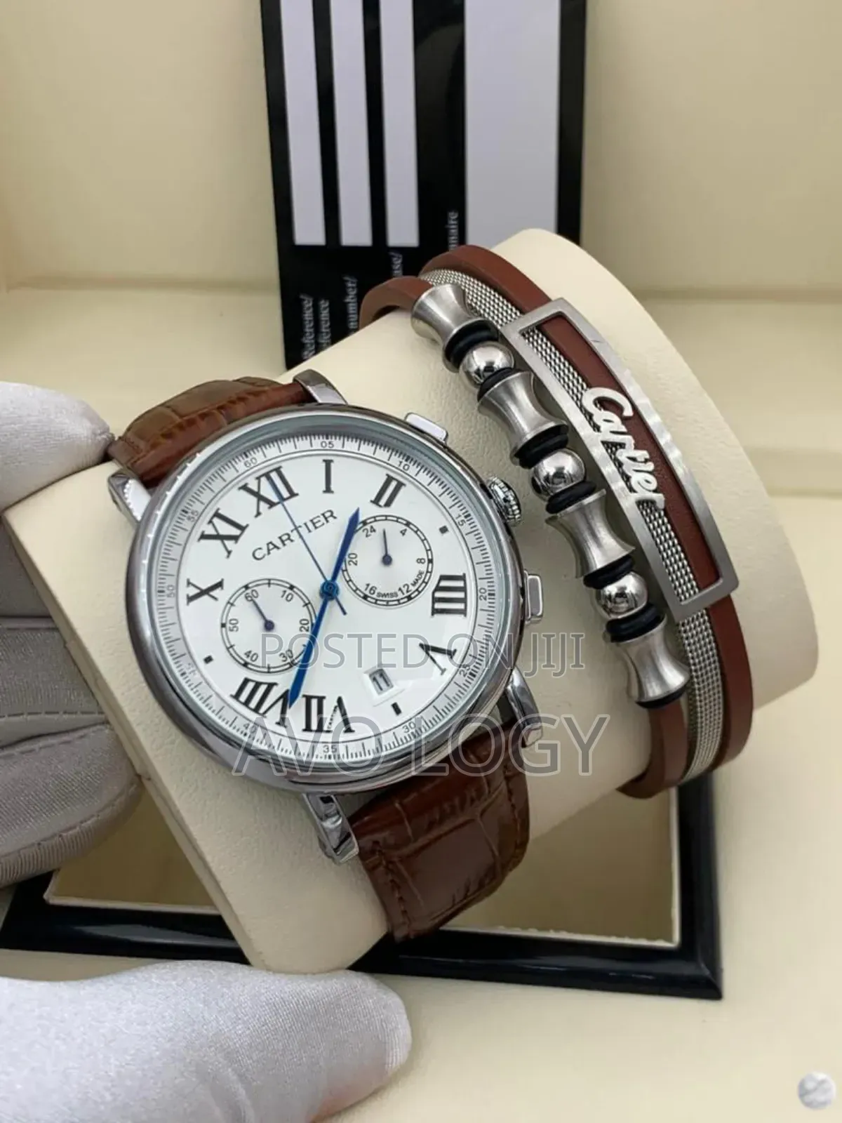 Cartier Leather Watch + a Bracelet