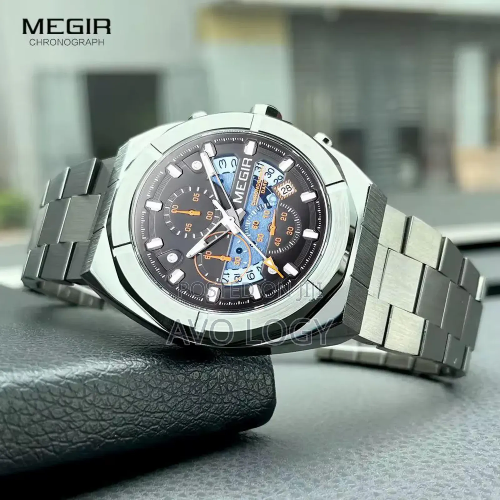 *Megir Watch* *High Quality Chain Watch Chronogra Waterproof