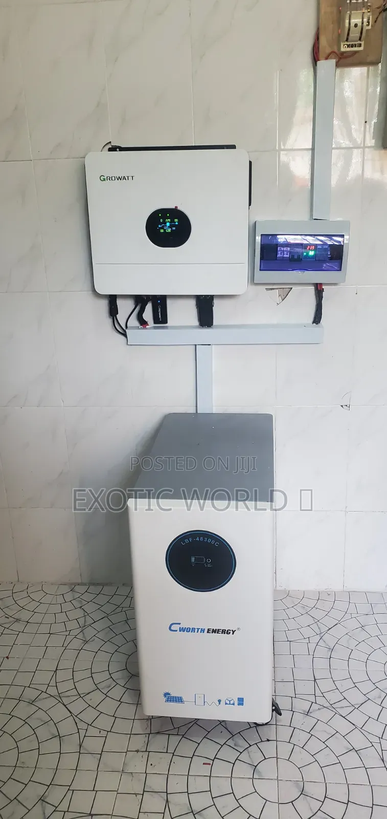 Complete Solar Installation –Growatt Inverter + Cworth Lithium Battery