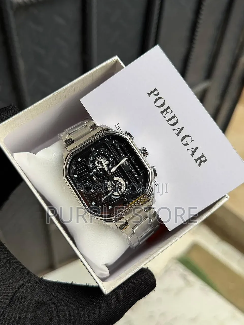 Poedagar Active Chronograph " Square Dial" Watches in Colors