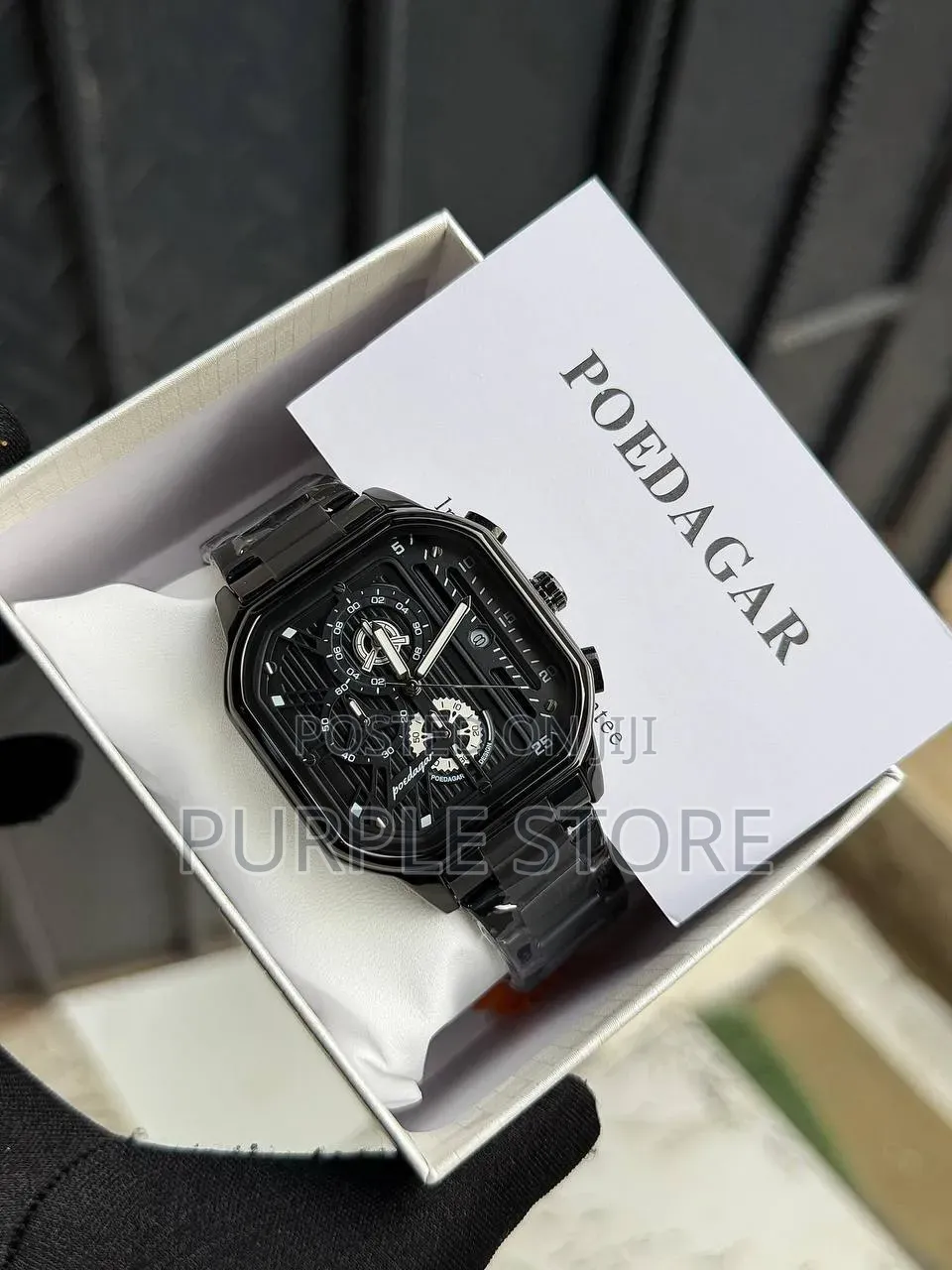 Poedagar Active Chronograph " Square Dial" Watches in Colors
