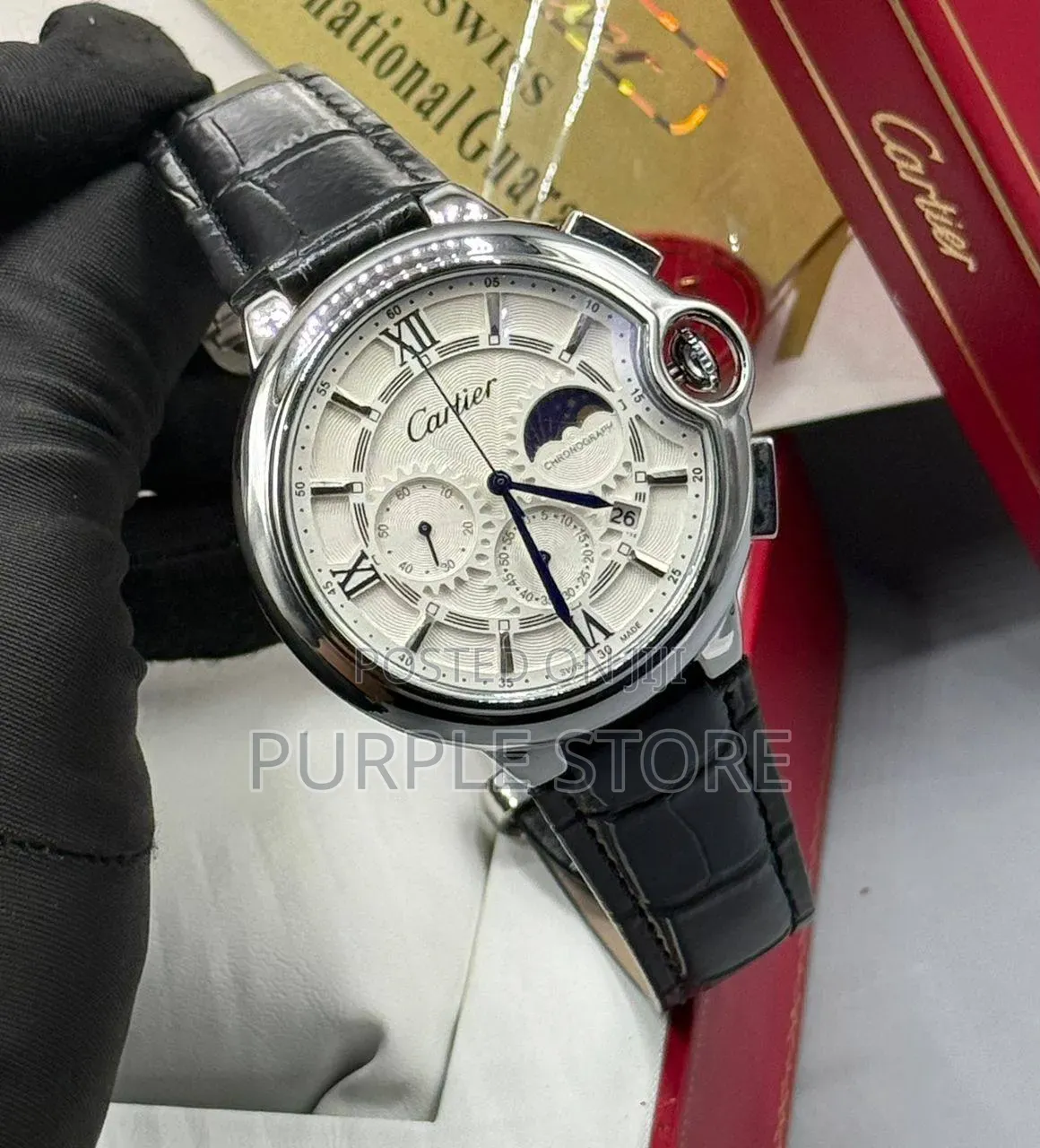 Cartier Fully Functional Chronograph Dated Quality Watch