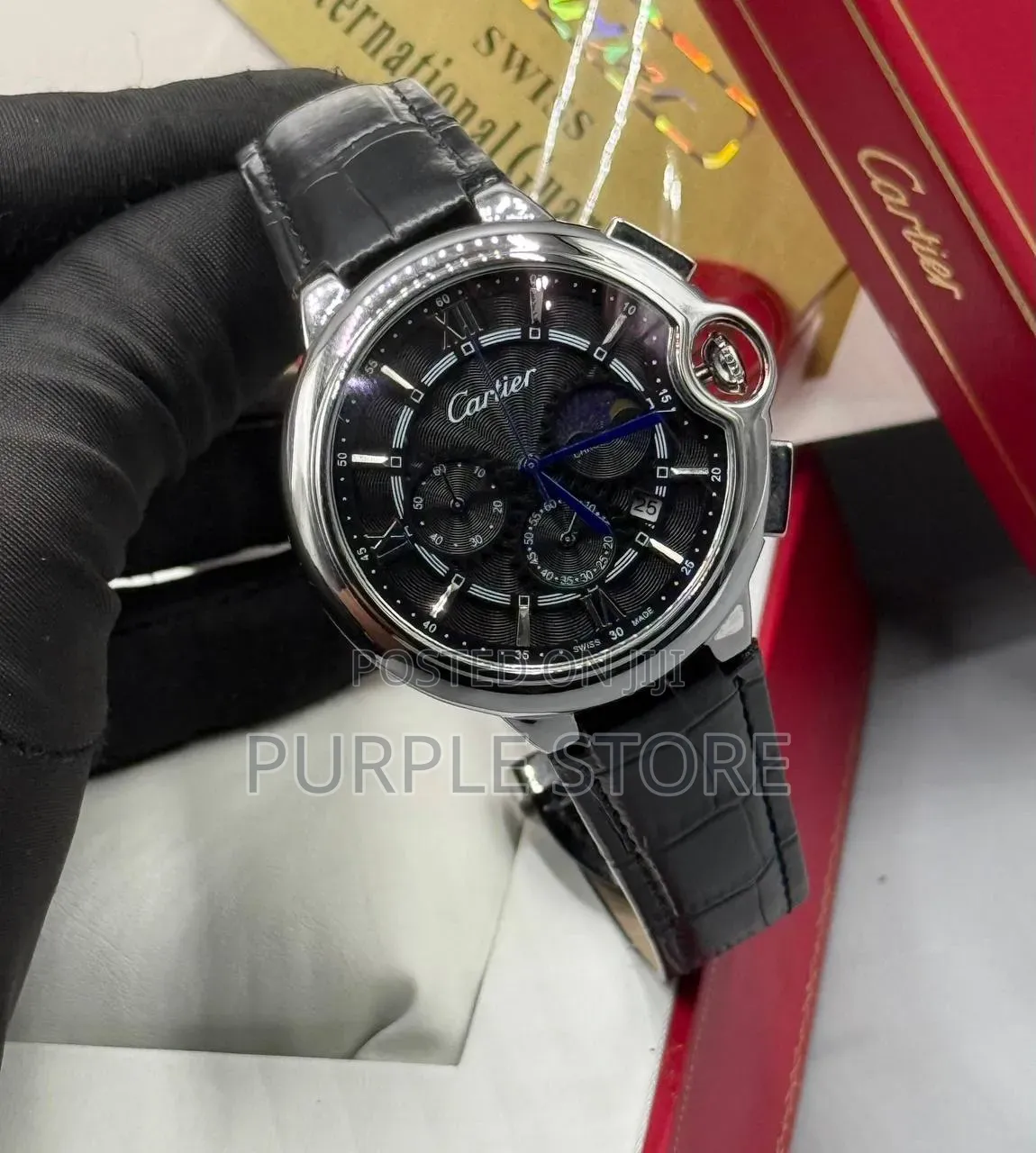 Cartier Fully Functional Chronograph Dated Quality Watch