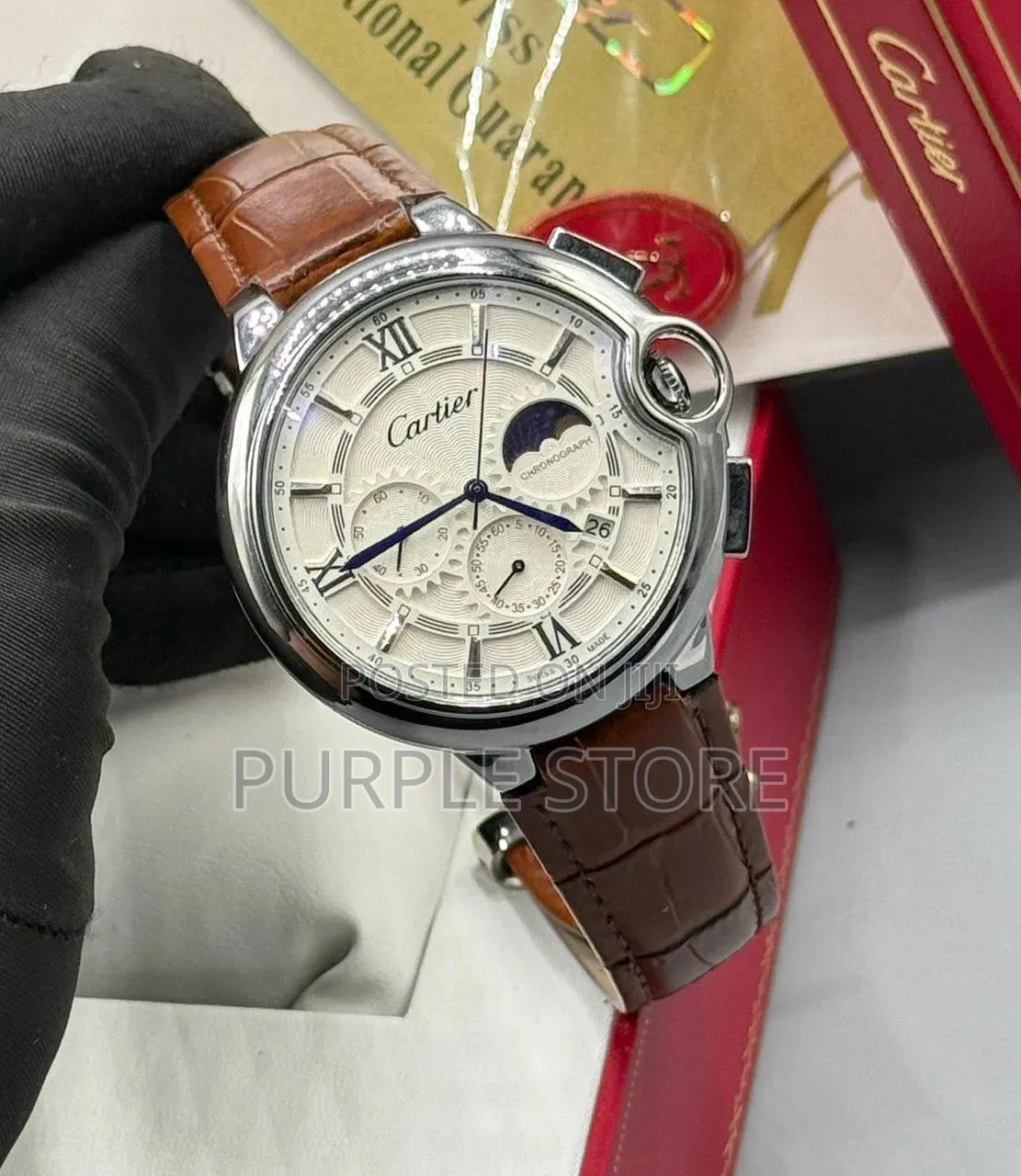 Cartier Fully Functional Chronograph Dated Quality Watch