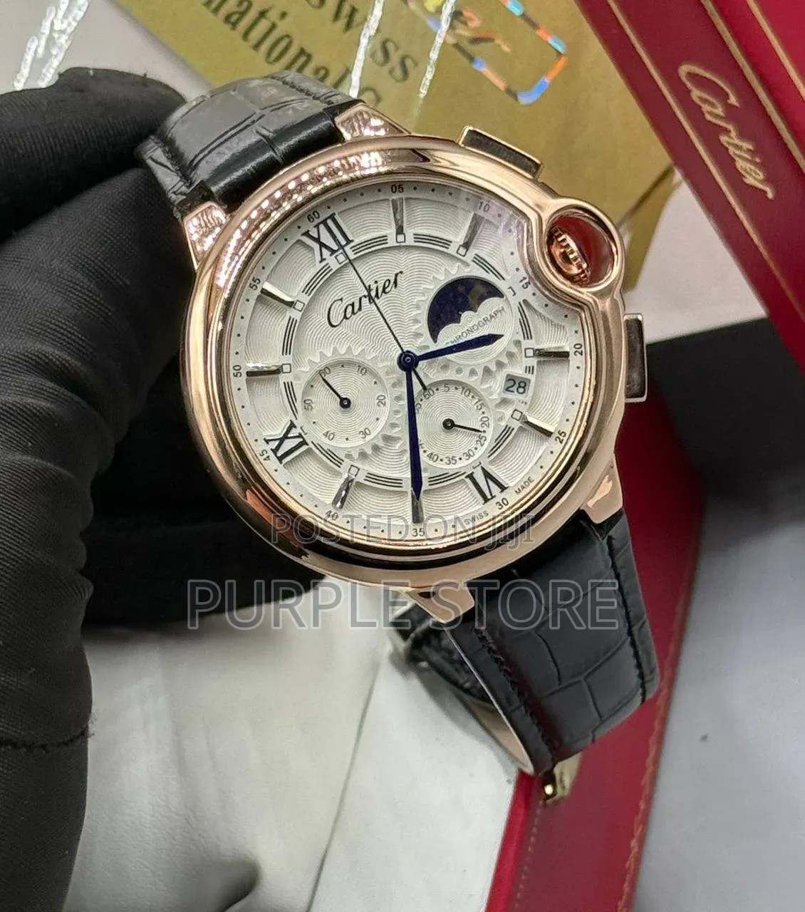 Cartier Fully Functional Chronograph Dated Quality Watch