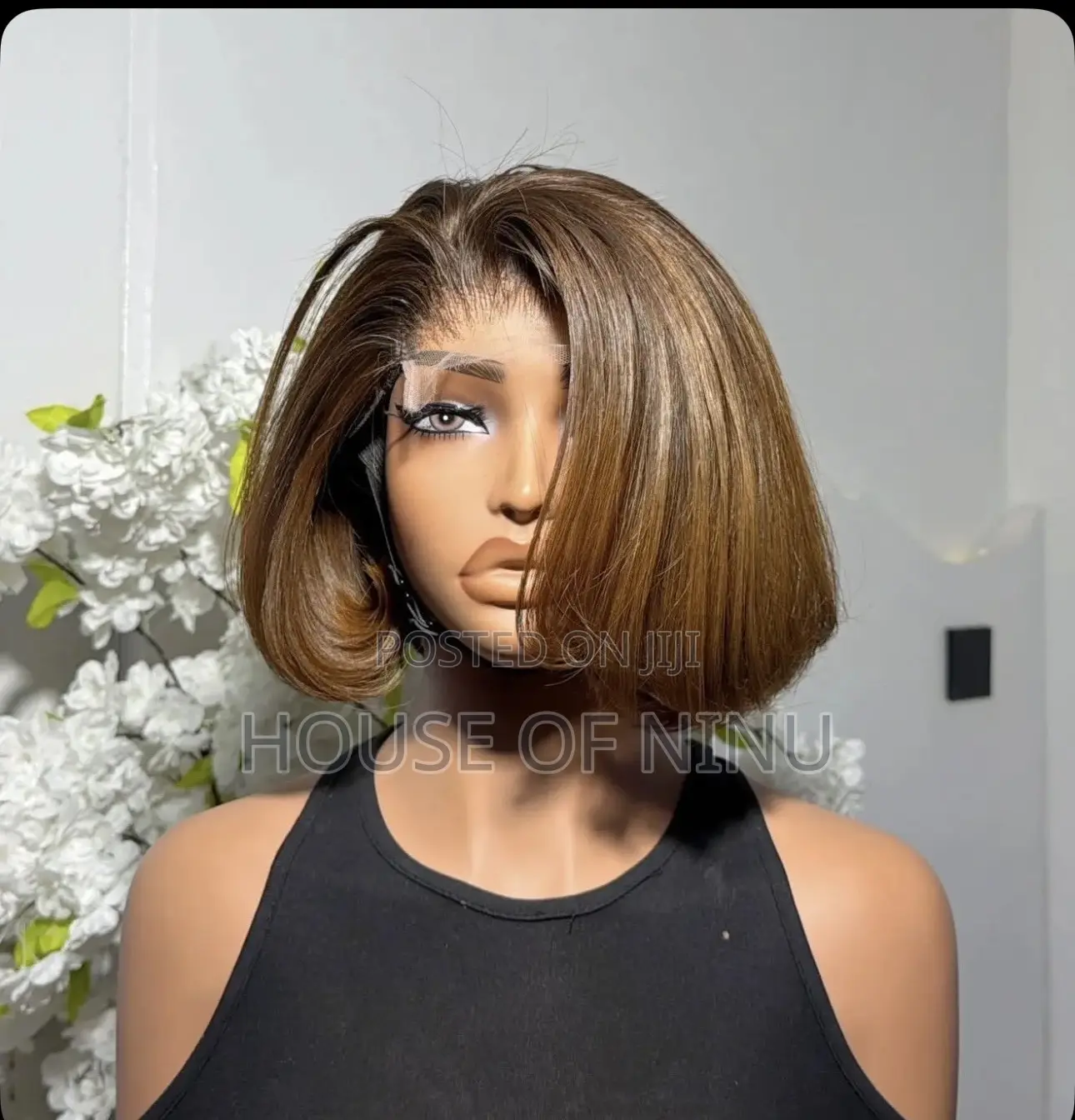 10” Goldie Raw Donor Layered Bob Wig With 5 by 5 Hd Closure Unit
