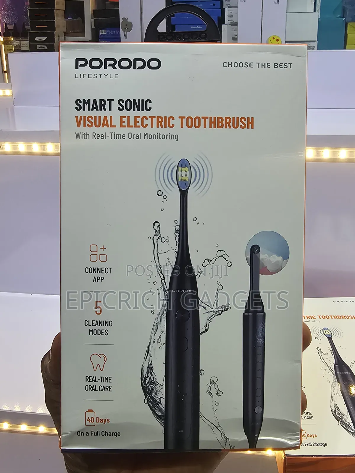 Porodo Smart Sonic Visual Electric Toothbrush