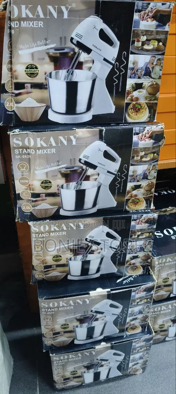 Sokany Sk-6620 Stand Mixer - 250w, 7 Speed, 2 Litre Stainless Bowl