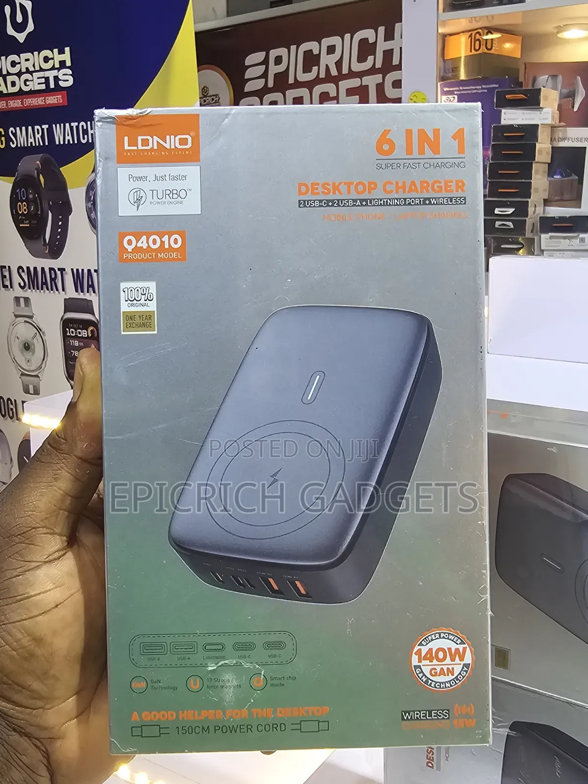 Ldnio Q4010 6-in-1 140w Gan Charger + Wireless