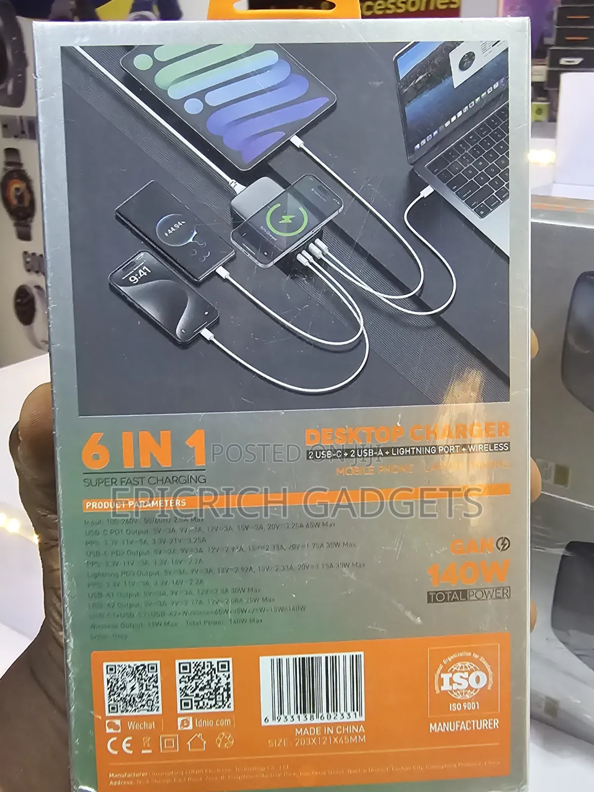 Ldnio Q4010 6-in-1 140w Gan Charger + Wireless