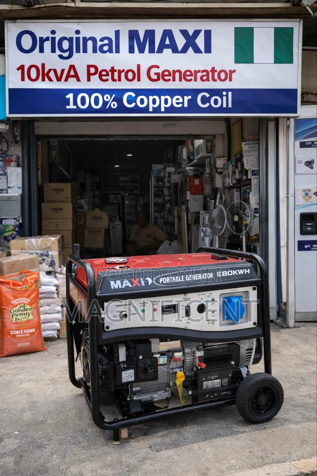 Original Maxi 10kva Petrol Generator – Model E80kwh 100% Copper High