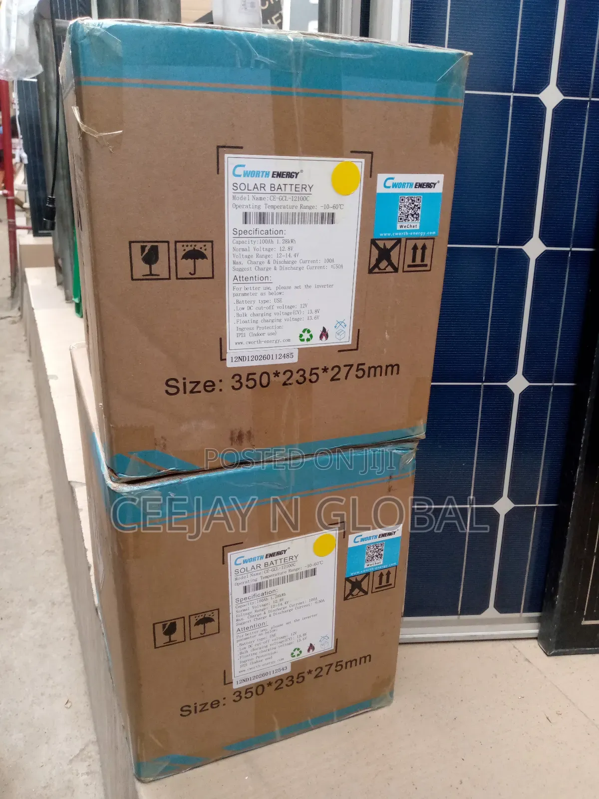 Solar Cworth 1.28kwh 12v Lithium Ion Battery