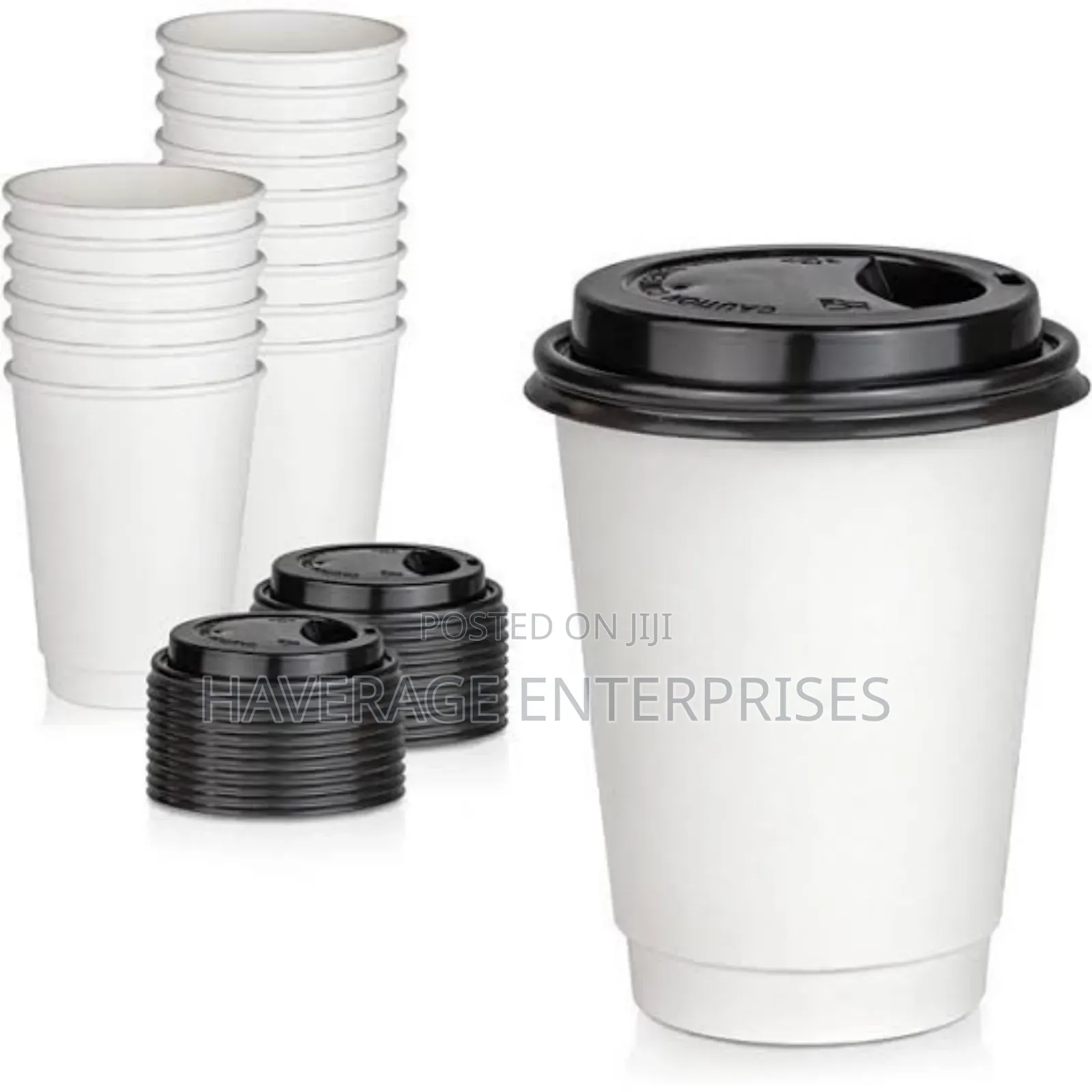 Paper Coffee /Tea Cups With Lid- 1,000 Pieces -12oz