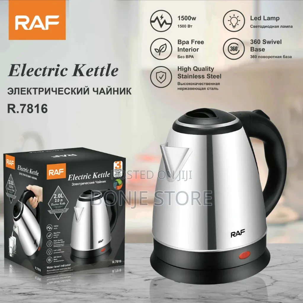 Raf Electric Kettle 2l/1500w -Fast Boiling Kettle