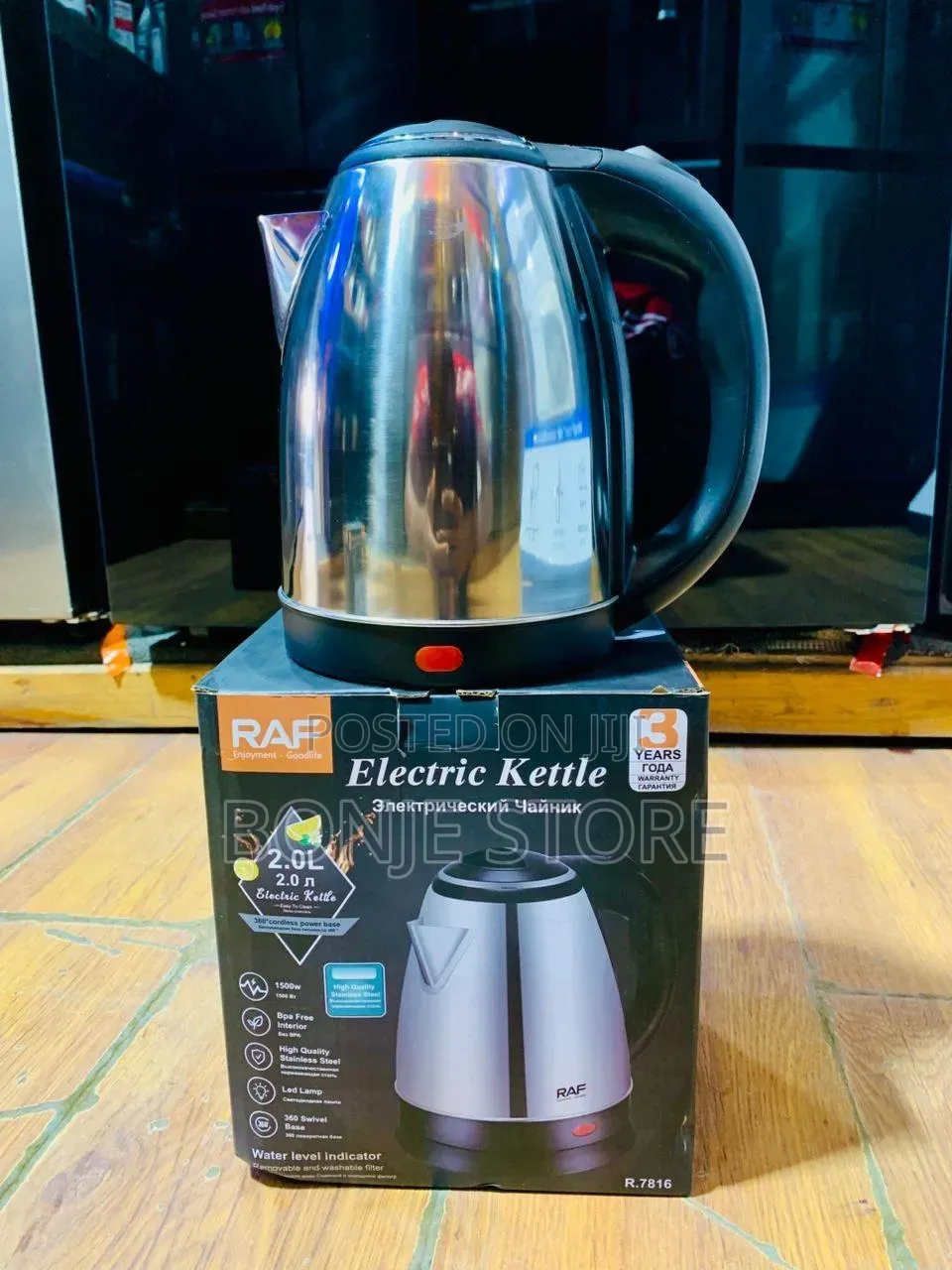 Raf Electric Kettle 2l/1500w -Fast Boiling Kettle