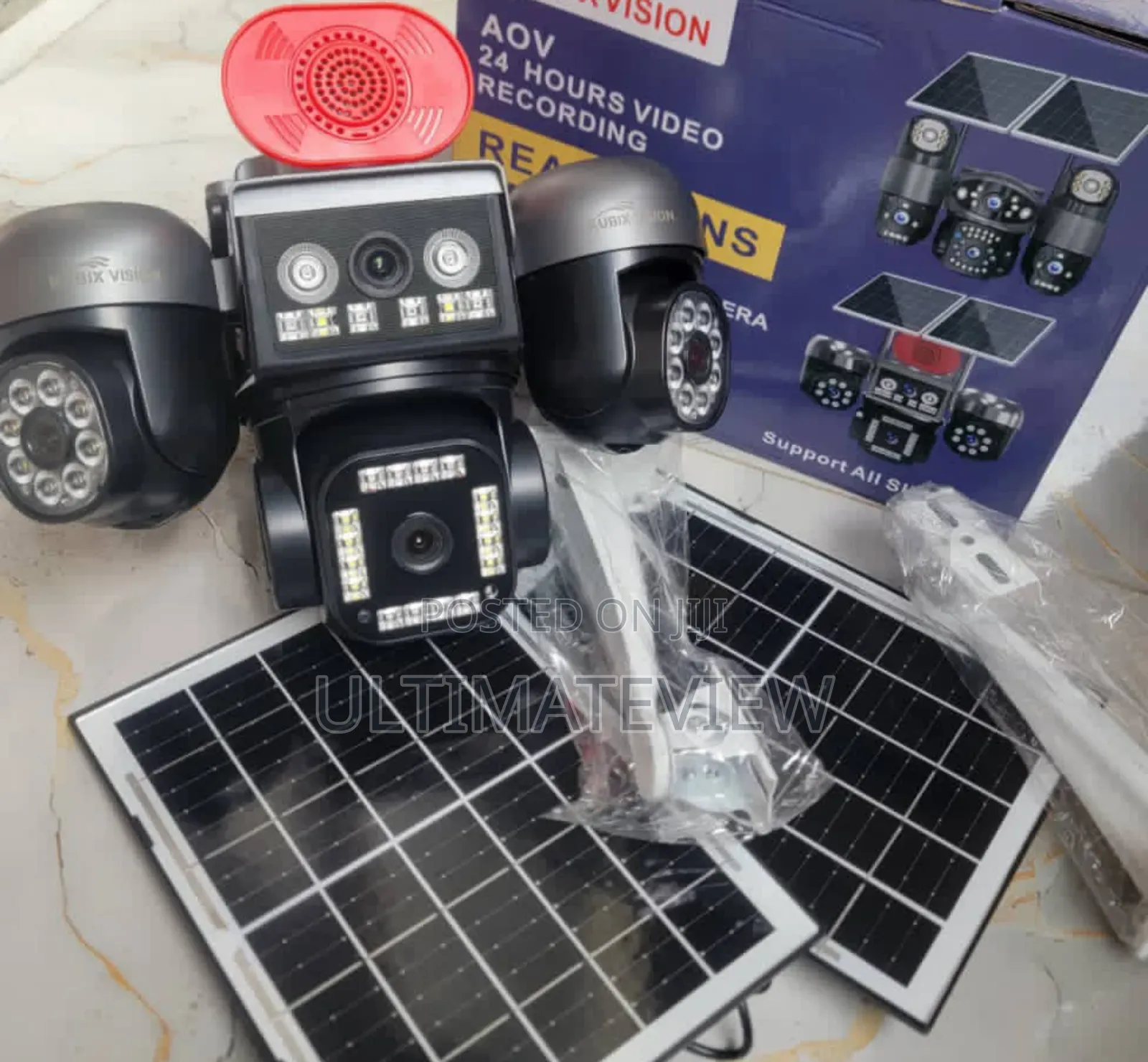 Simcard and Wifi CCTV Camera 4lens Solar Powered