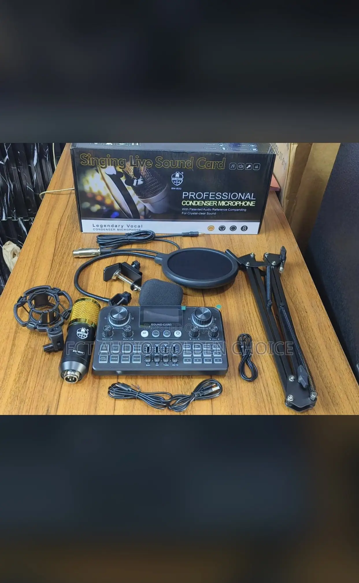 Bm800 Condenser Microphone Kit With V8 Sound Card