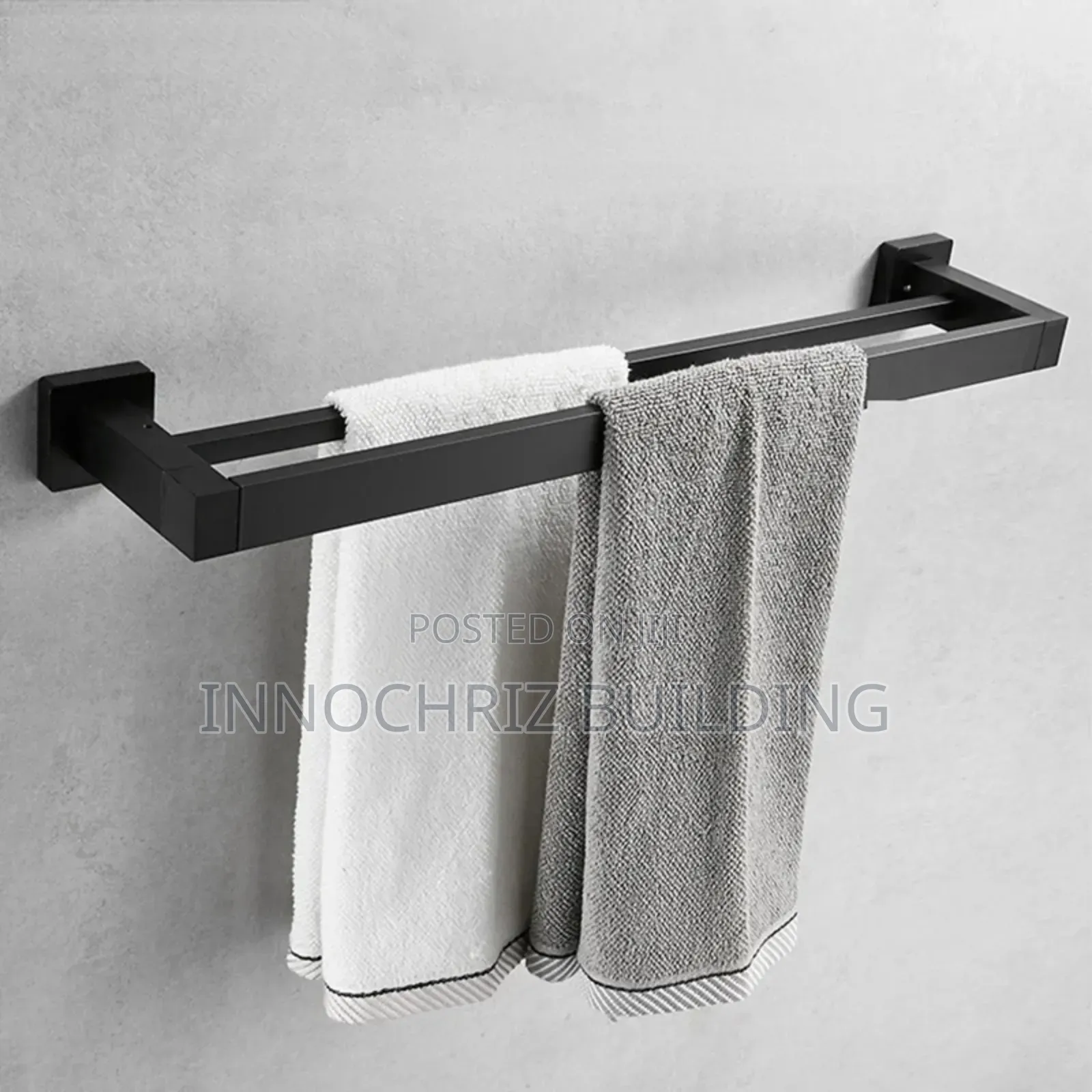 Black Square Towel Rail