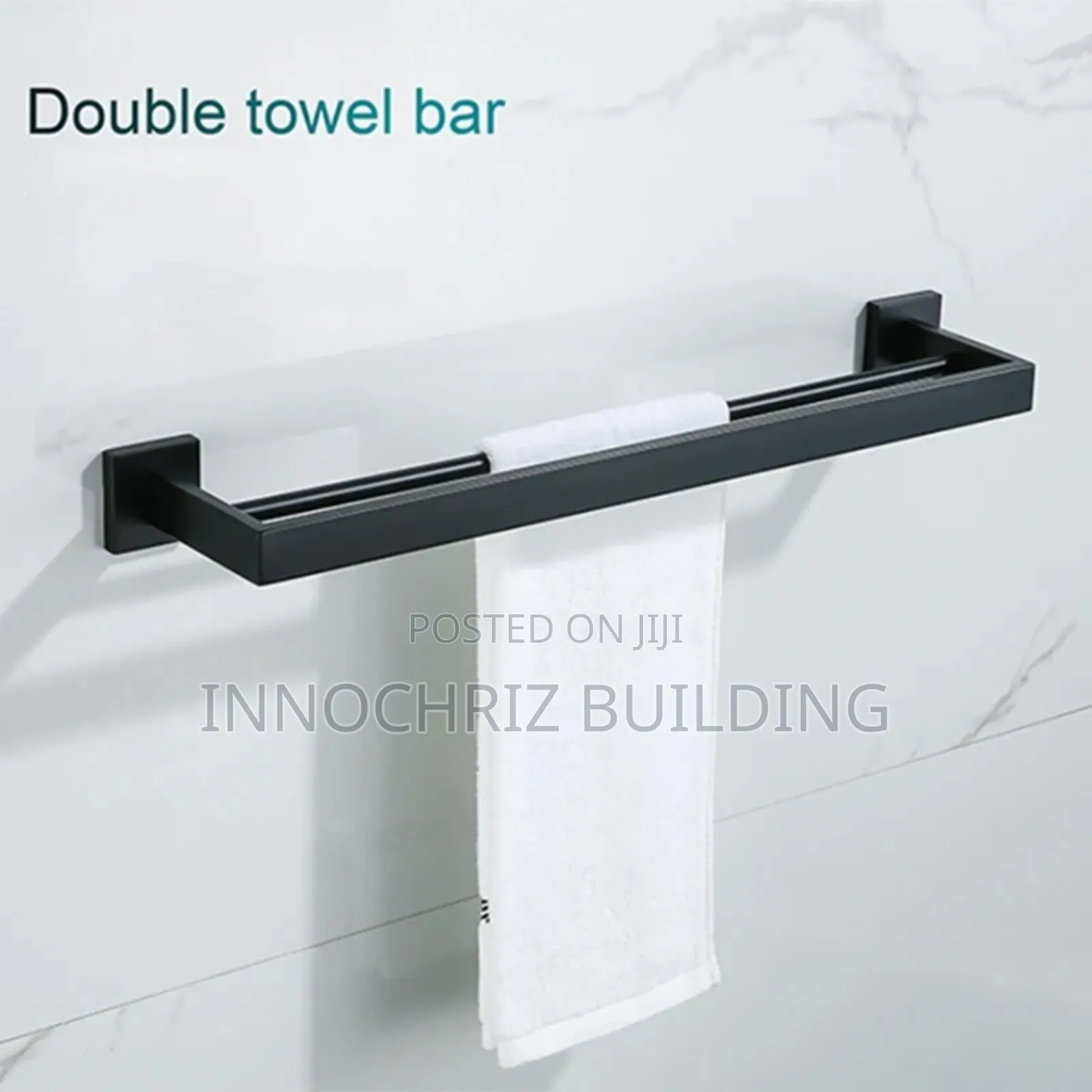 Black Square Towel Rail