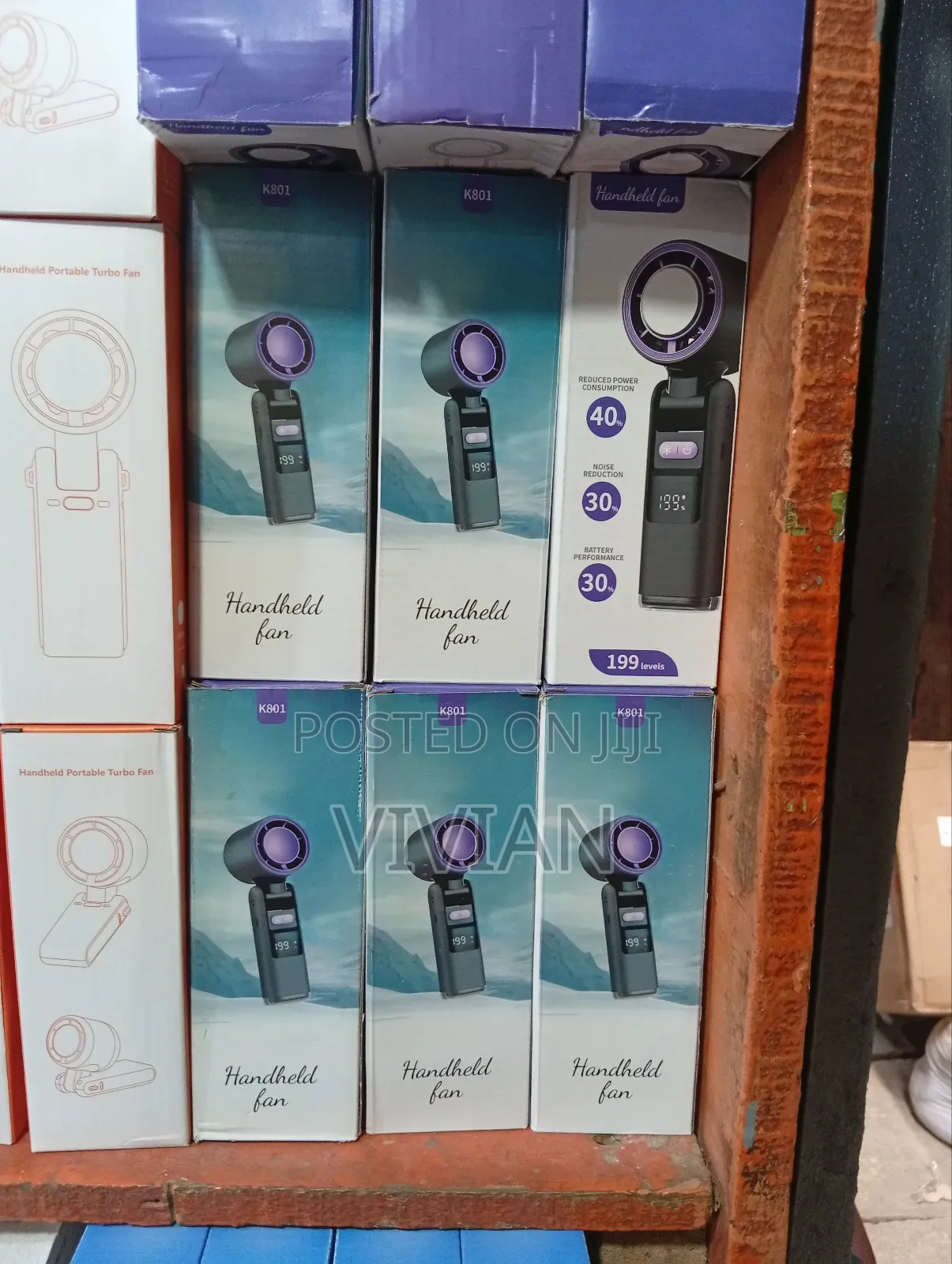 High Speed Foldable Hand Fan With Torchlight