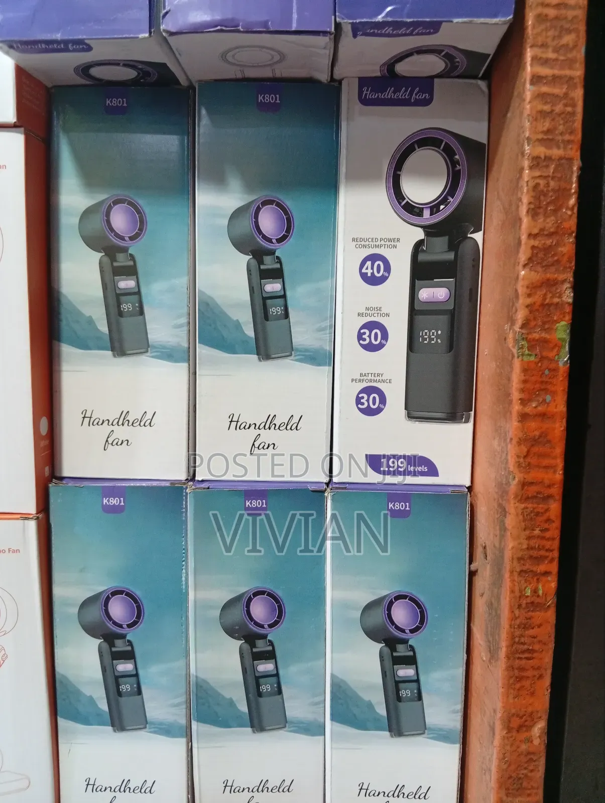 High Speed Foldable Hand Fan With Torchlight