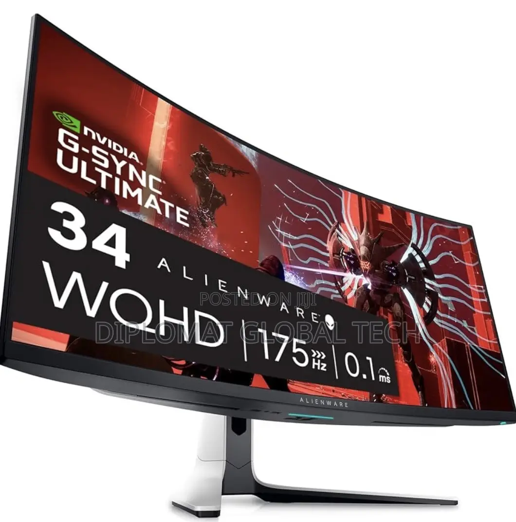 Alienware Aw3423dw Curved Gaming Monitor34.18”Qd-Oled175hz Lunar Light