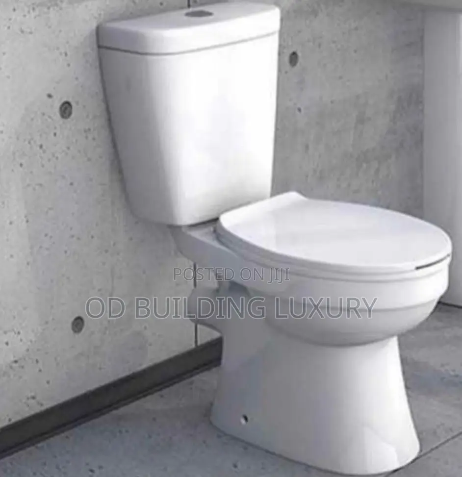 Two-Piece Ceramic Water Closet Toilet Seat and Tank