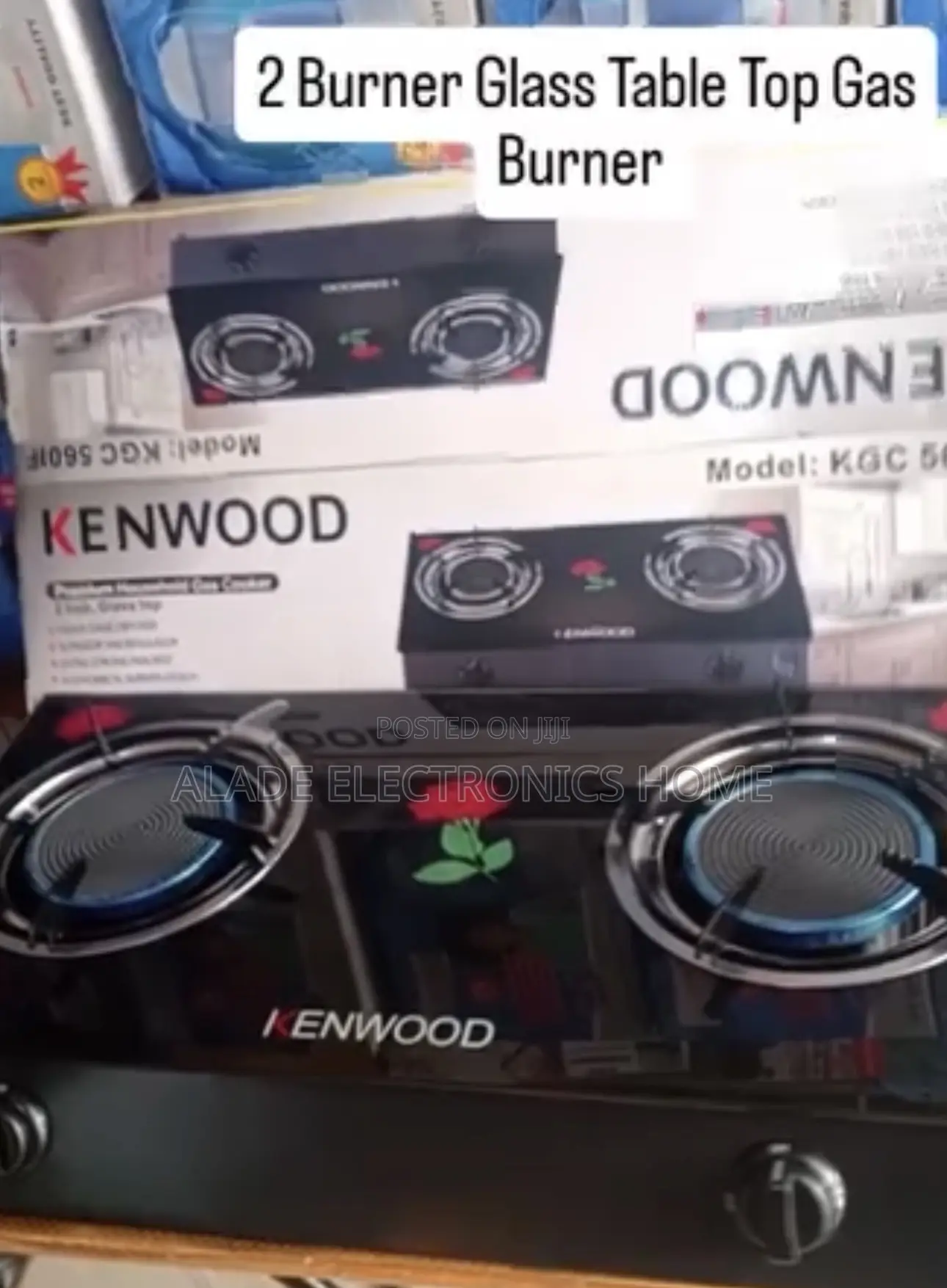 Kenwood Table Glass Top Premium Gas Cooker (2yrs Waranty)