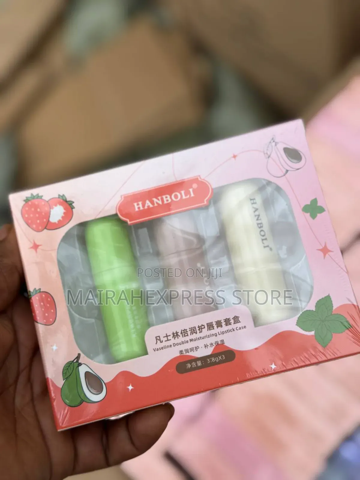 3pcs Fruit Series Nonstick Anti-Craked Lip Balm Set