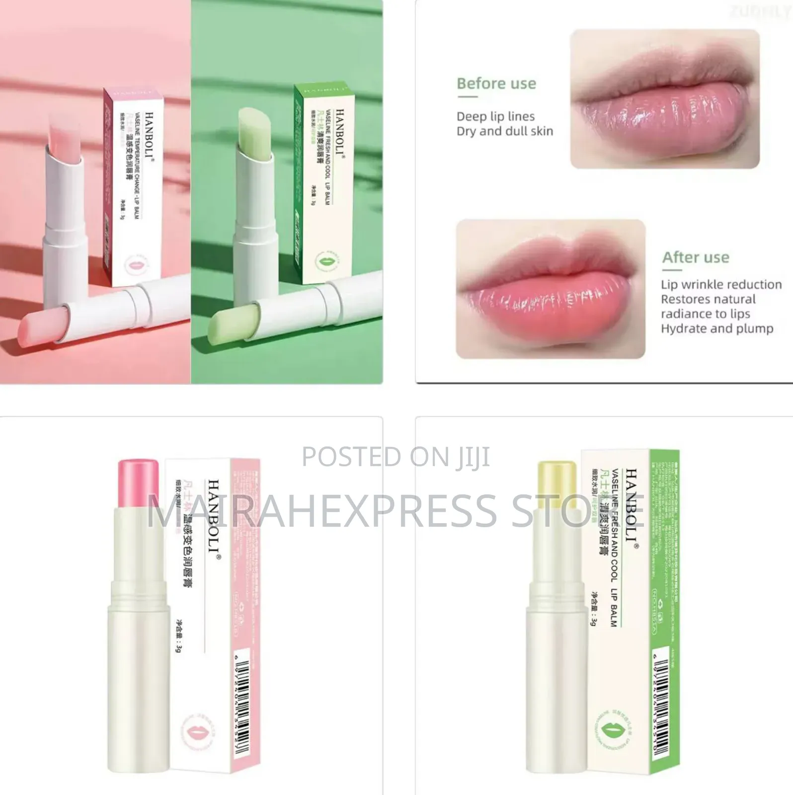 Hydrating Moisturizing Fresh Vaseline Repair Anti-Crack Lip Care Balm