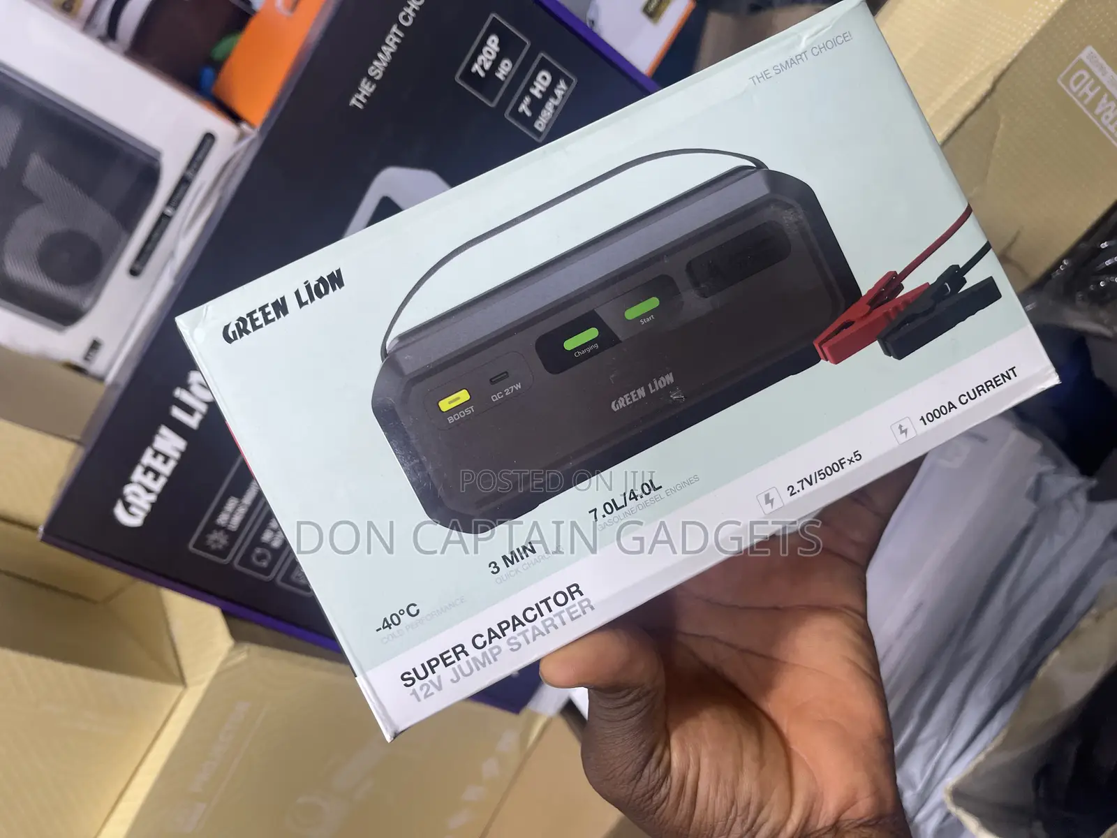 Green Lion Super Capacitor 12v Car Jump Starter 1000a