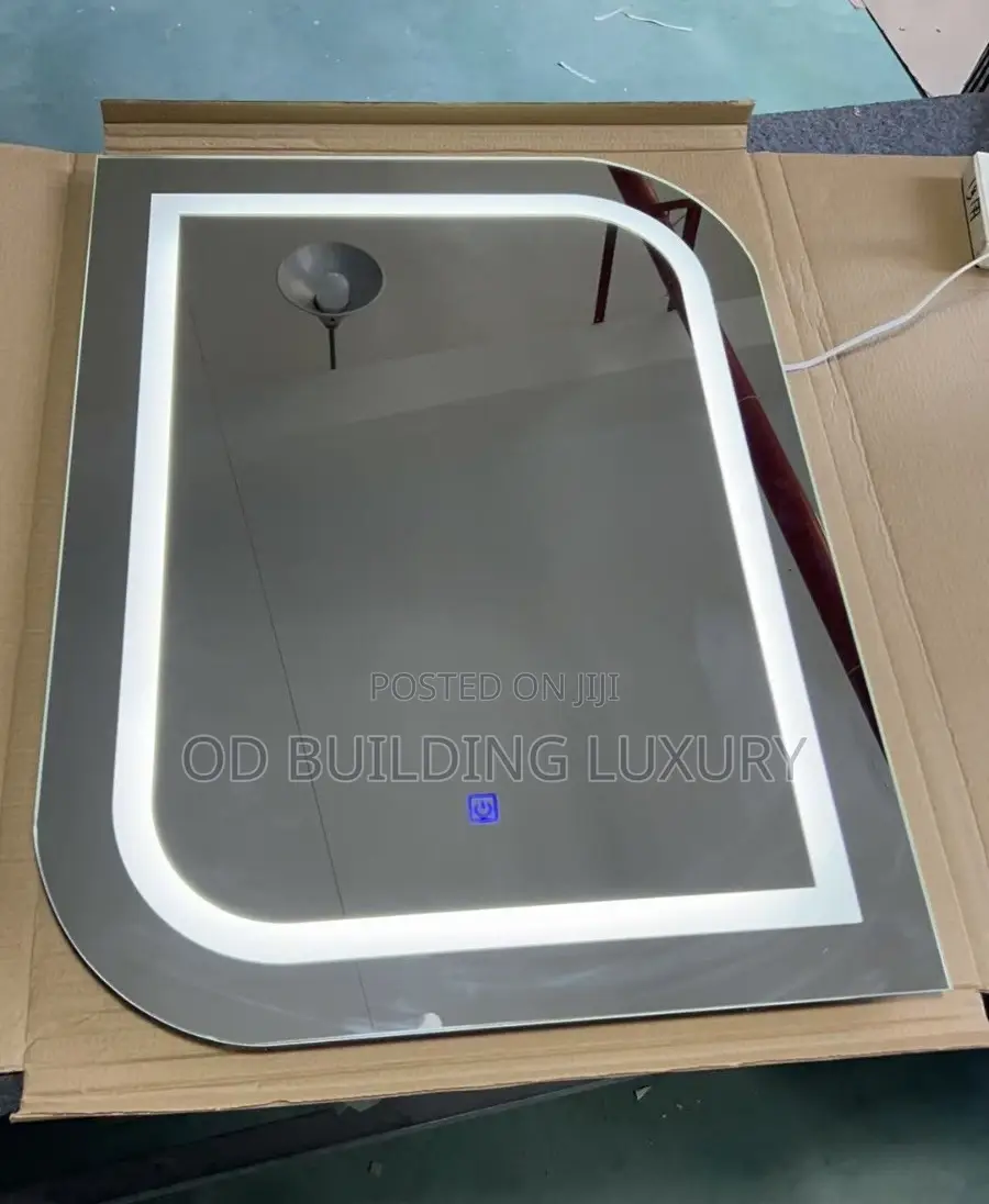 Decorative Wall Mirror With Led Lighting And Touch Sensor 4 Bathroom,