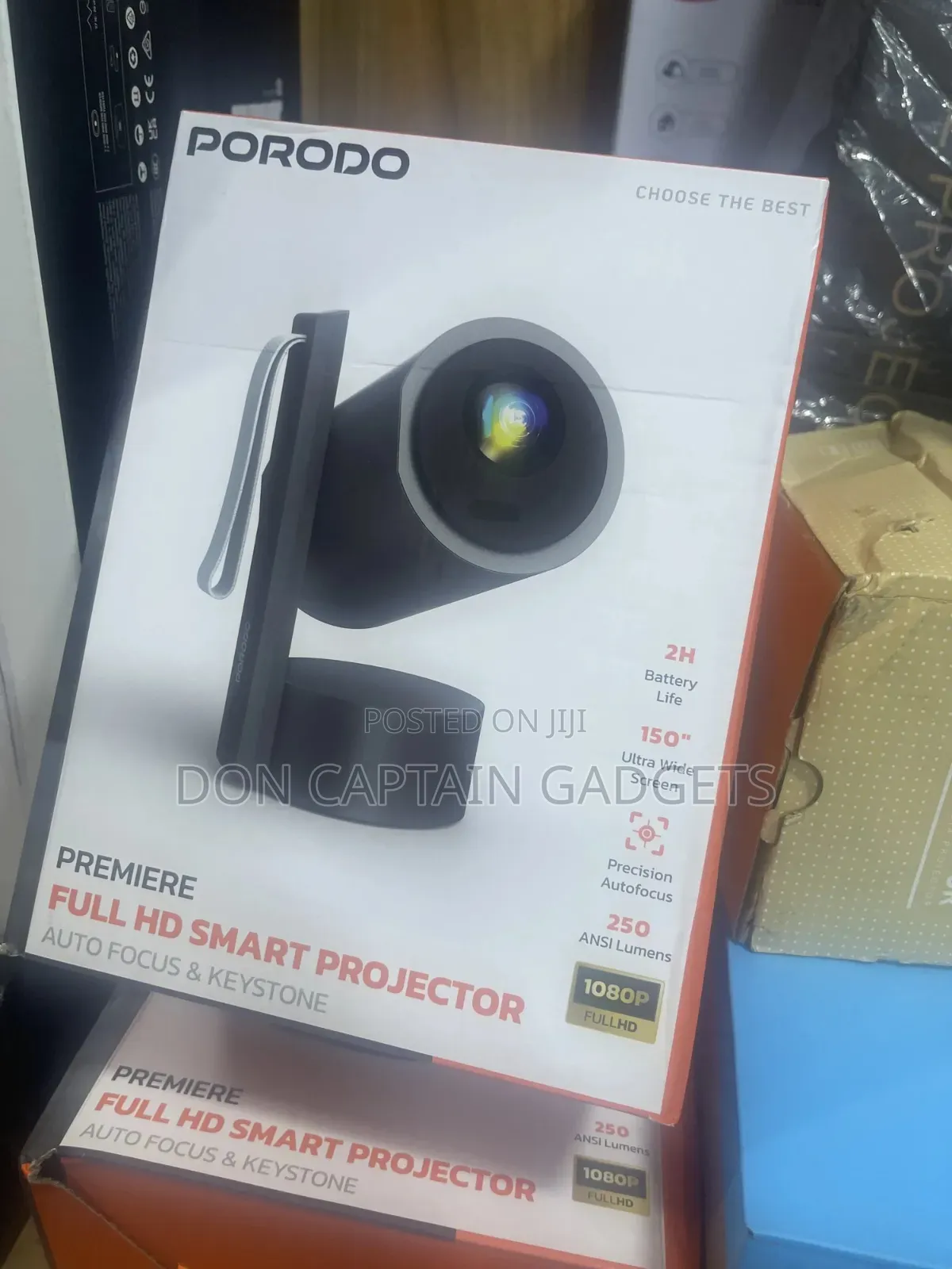 Porodo Premiere Full Hd Smart Projector Auto Focus And Keystone