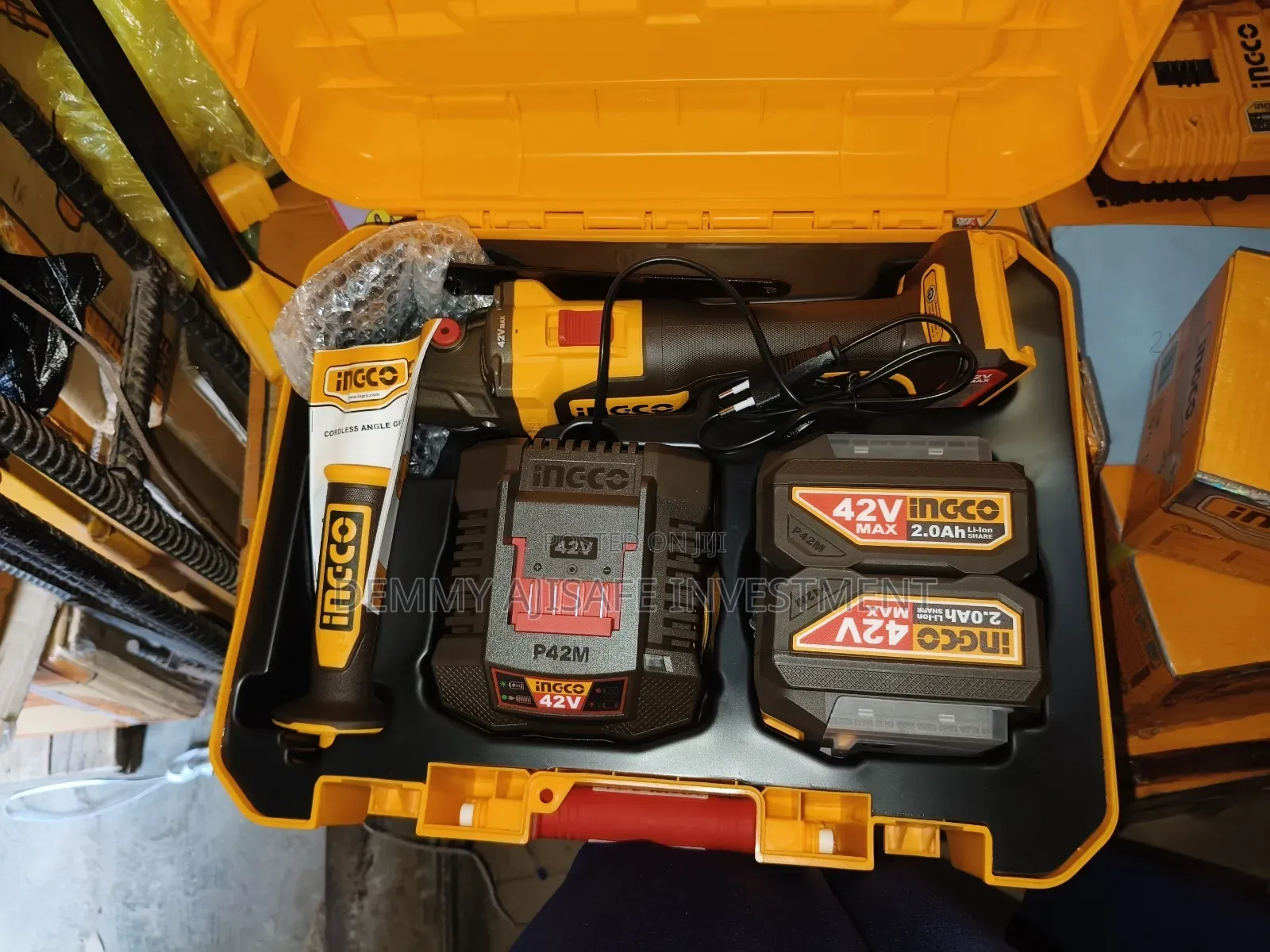 Ingco Cordless Angle Grinder 42v(Bl Motor)