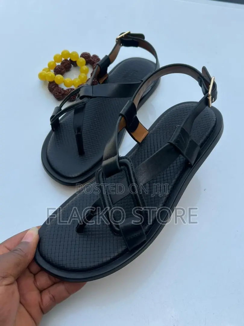 Original Louis Vuitton Leather Buckle Sandals