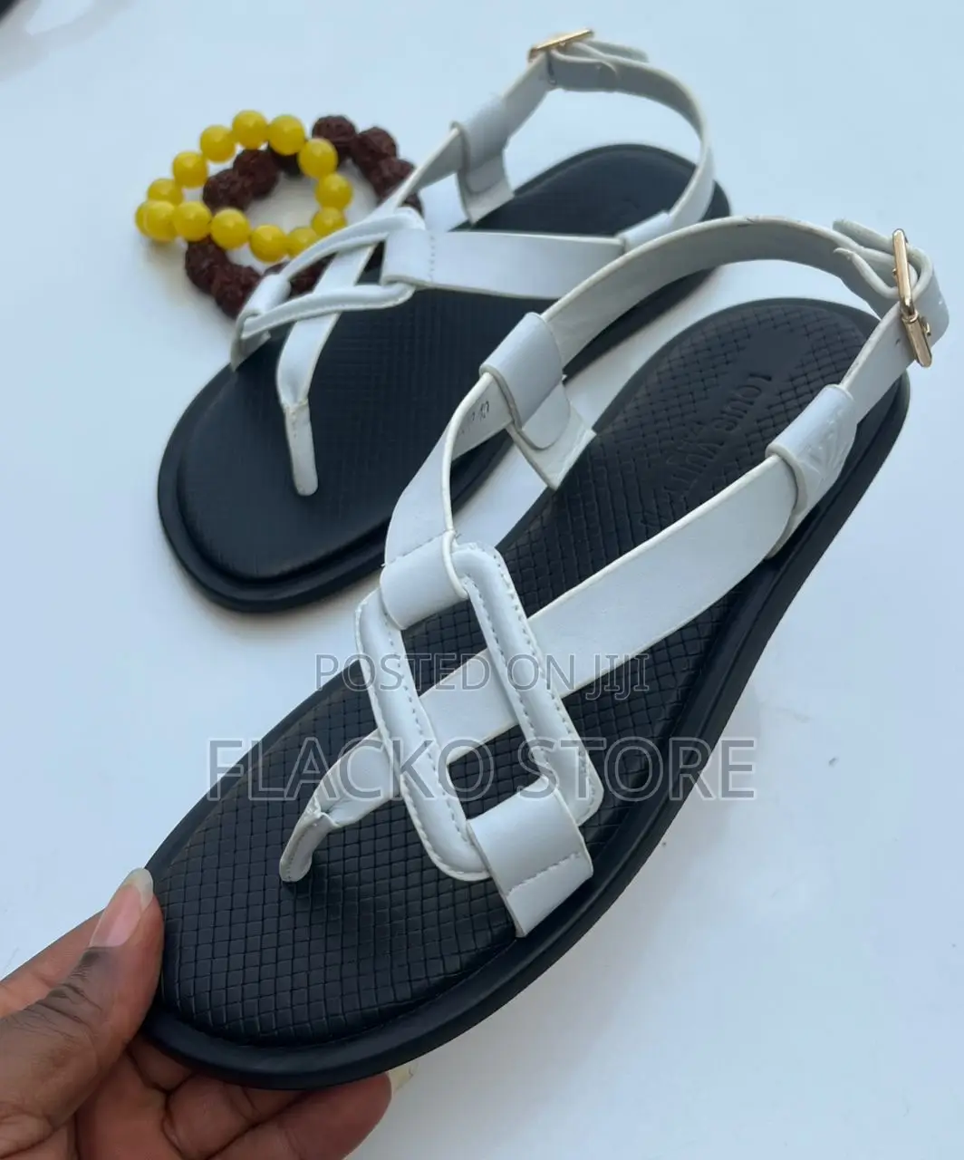 Original Louis Vuitton Leather Buckle Sandals