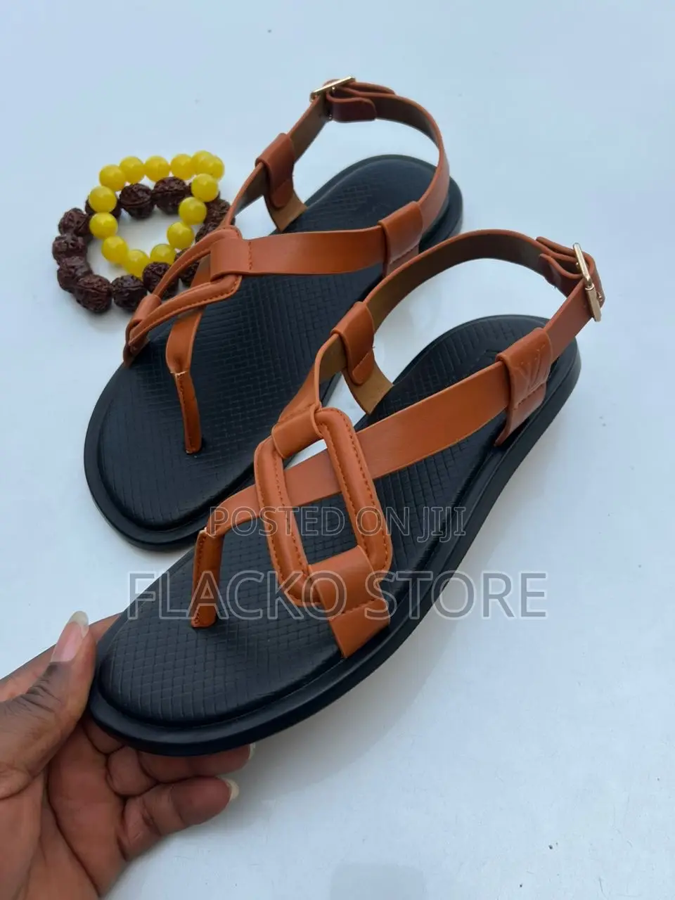 Original Louis Vuitton Leather Buckle Sandals