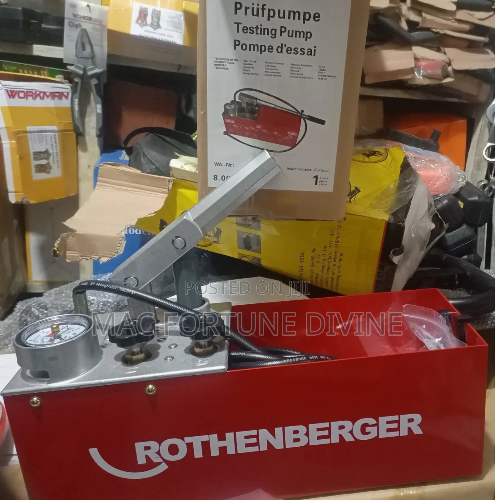 Rothenberger Rp50-S Pressure Testing Pump