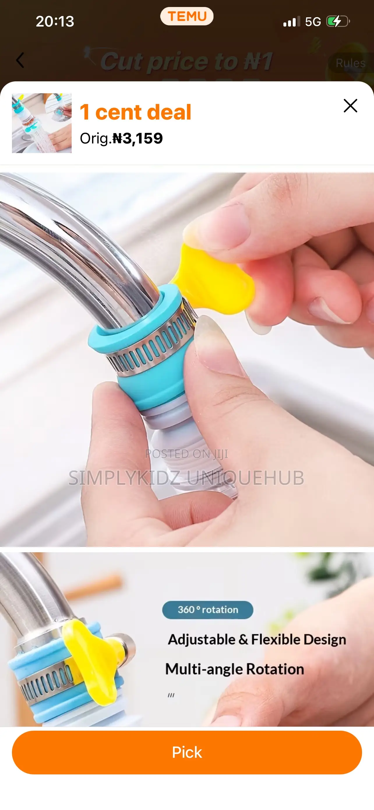 Flexible 360 Degree Kitchen Tap Water