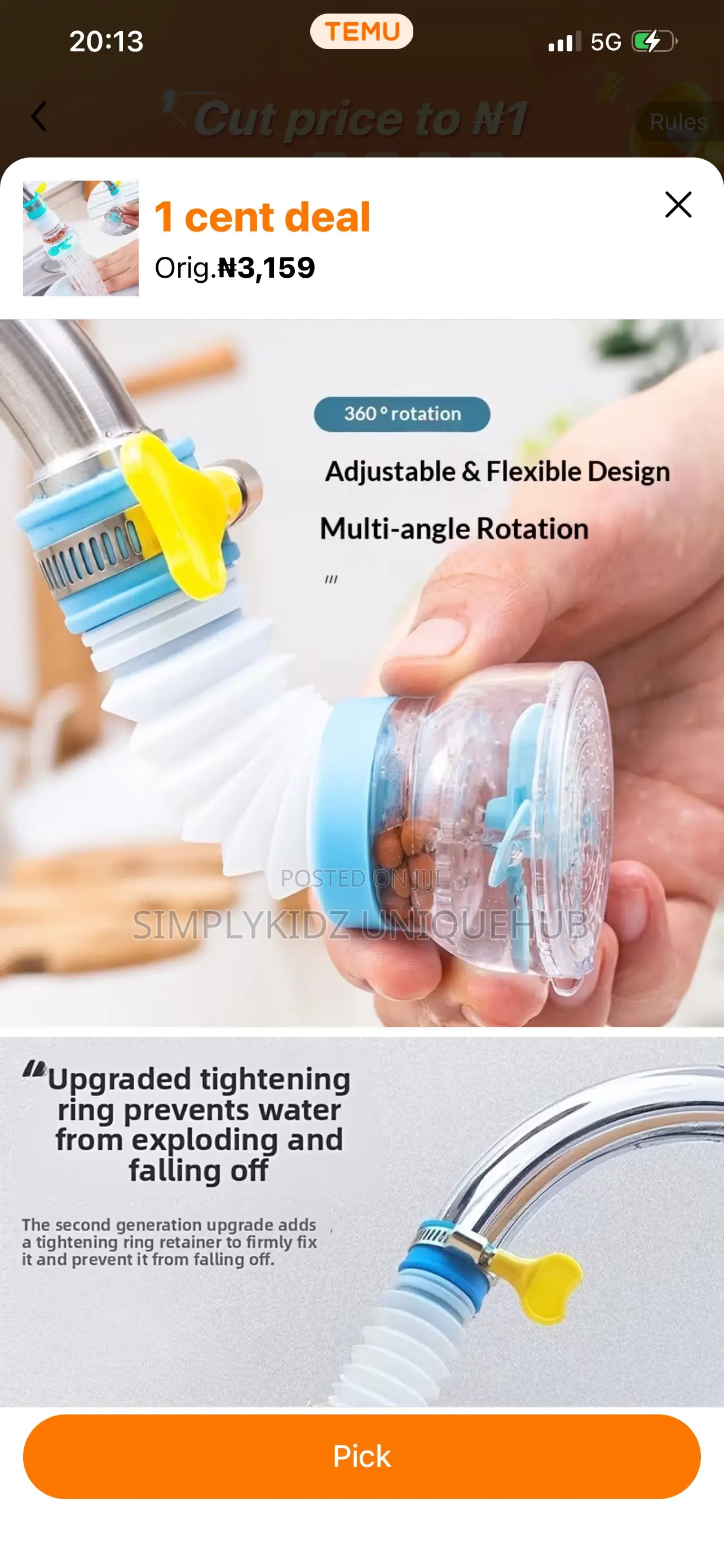 Flexible 360 Degree Kitchen Tap Water