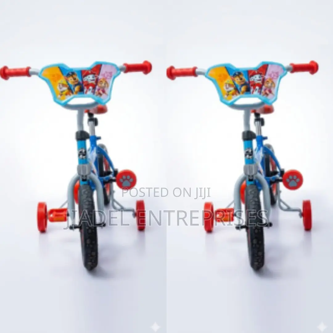 Kids Training Bicycle (12-Inch) – Blue With Training Wheels