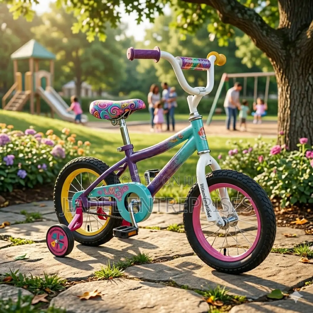 12-Inch Kids Bicycle – Colorful Design With Training Wheels (Purple
