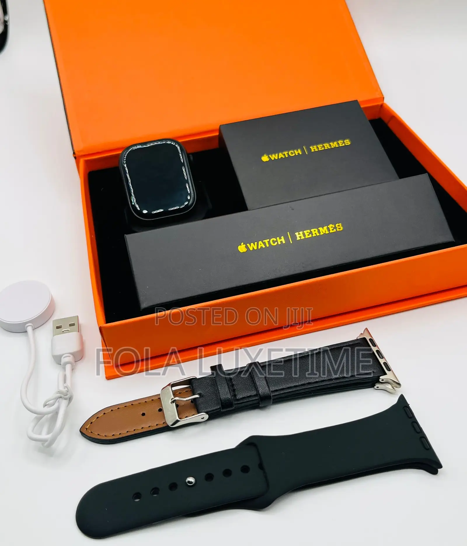 *Hermes Smartwatch* - ` Strap( 2 ) - Leather Plaster/Rubber