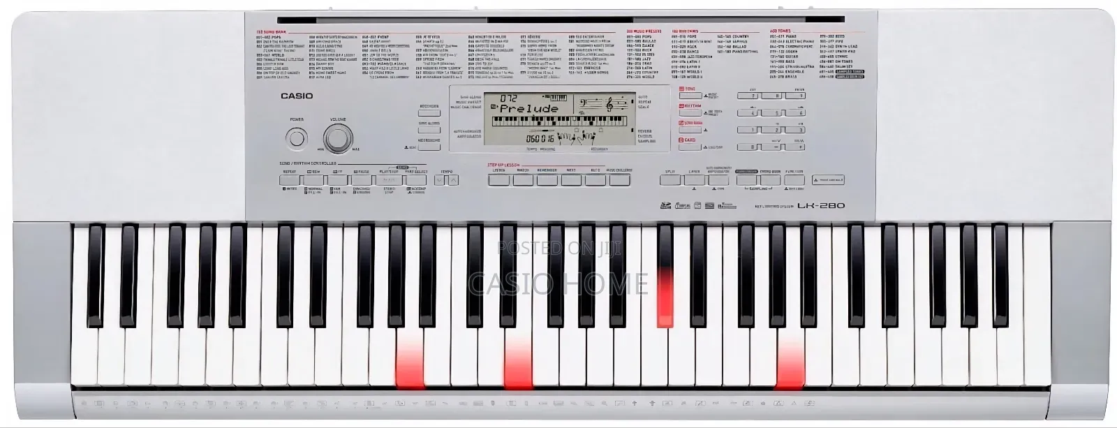 Neat Perfectly Working Casio Lk280 Keyboard Piano With Power Adapter