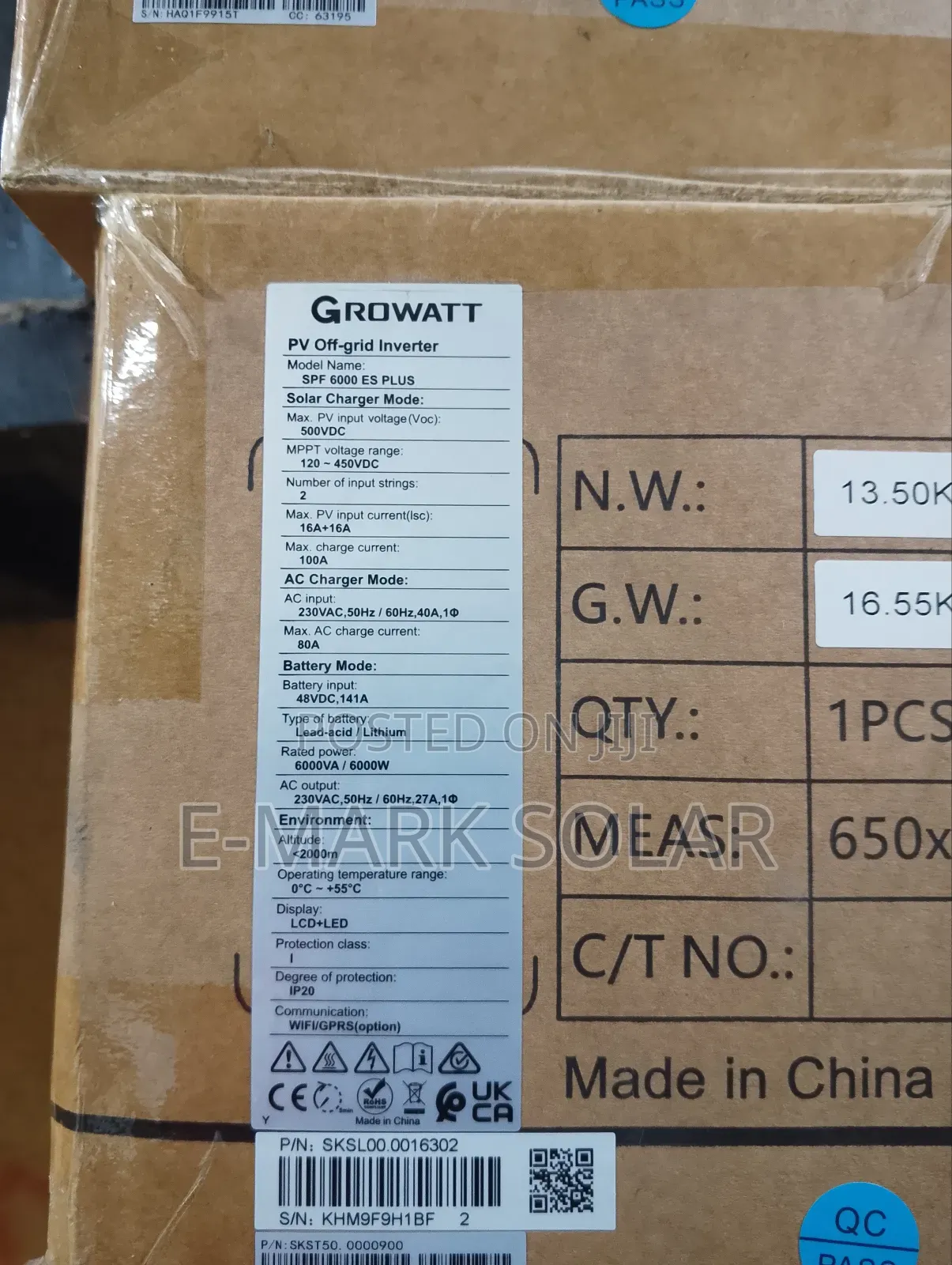 Growatts 6kva 48v Hybrid Inverter Now With 100ahm Charger Controller