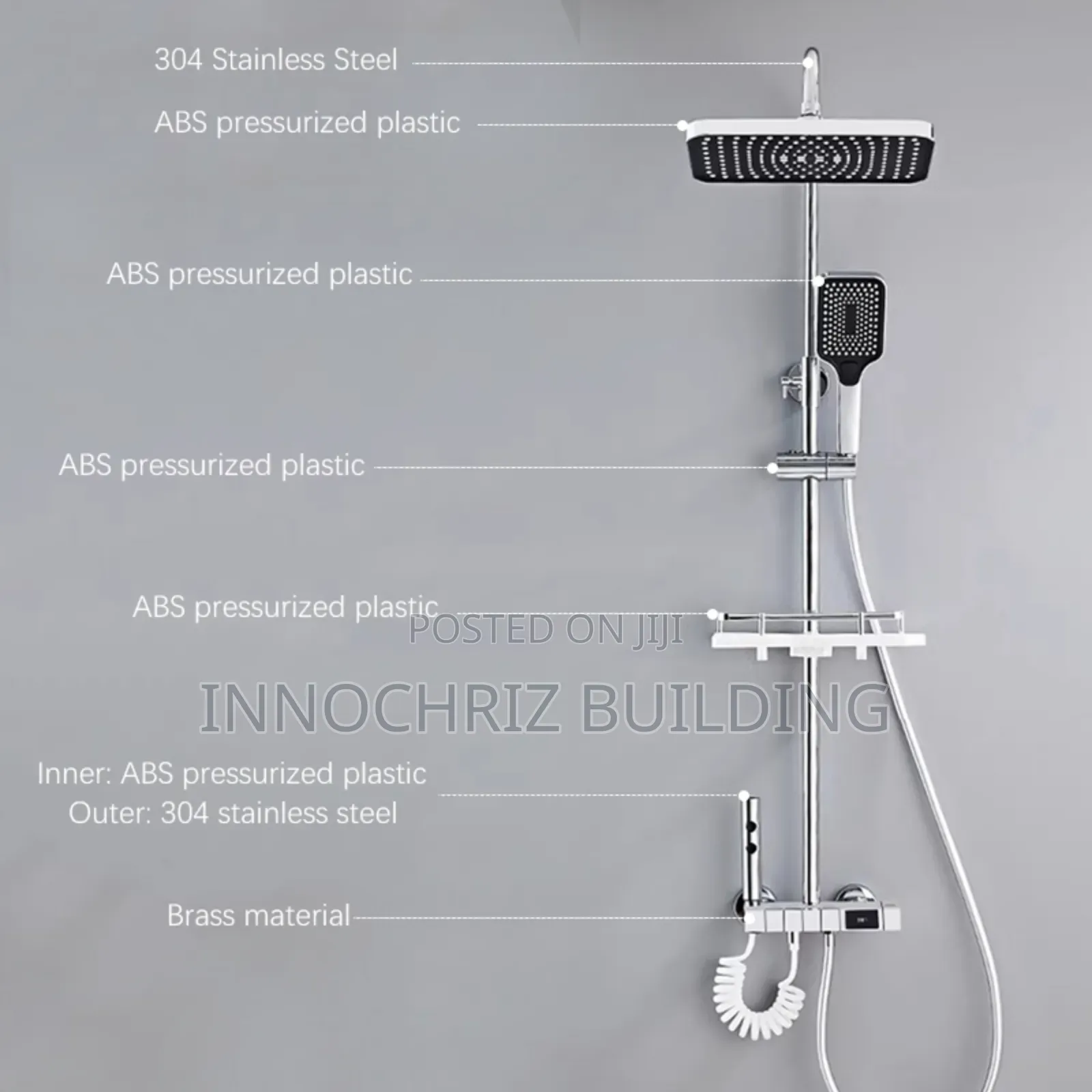 Stainless Big Piano Shower